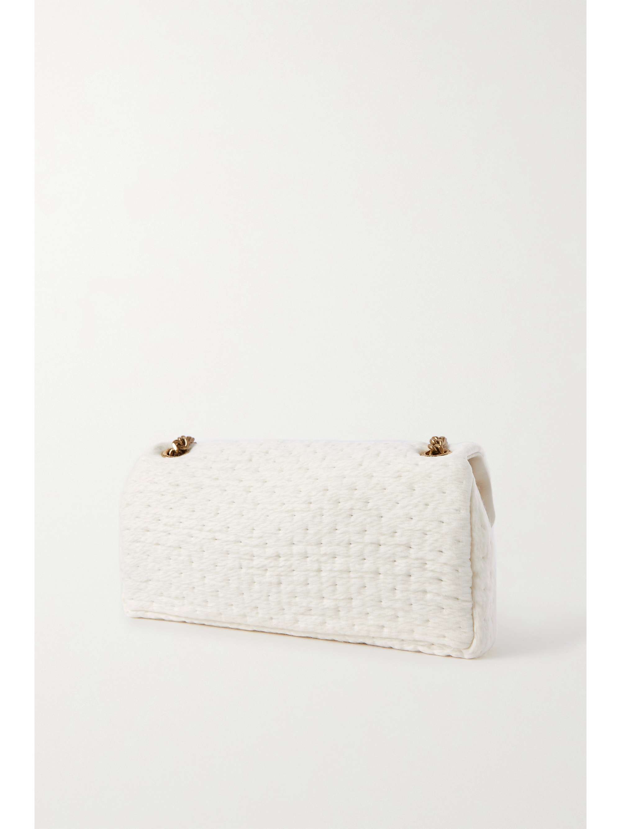 SAINT LAURENT Calypso leather-trimmed organza shoulder bag