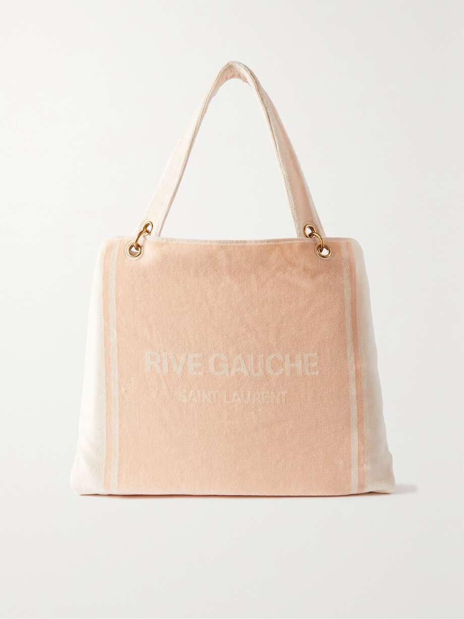 net-a-porter.com | Rive Gauche cotton-terry jacquard beach towel bag