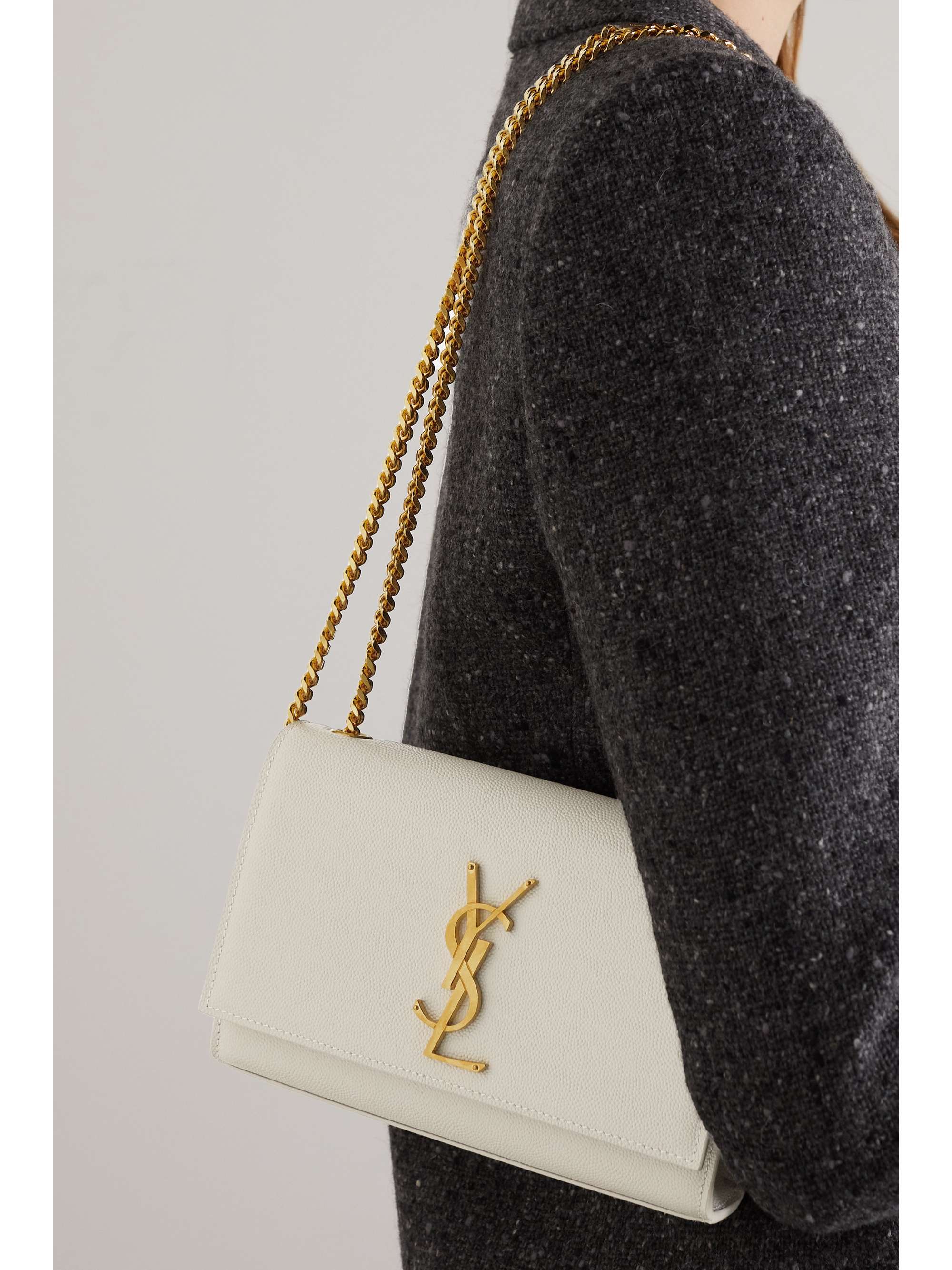 SAINT LAURENT Kate textured-leather shoulder bag