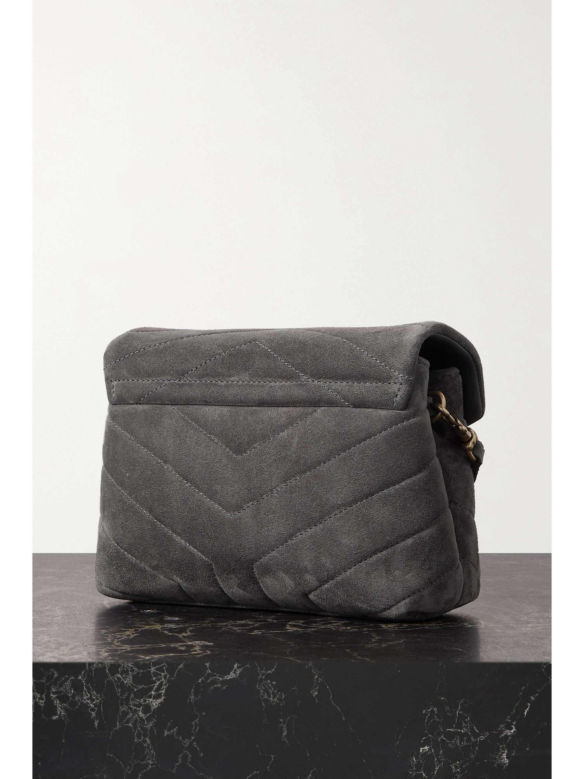 SAINT LAURENT Loulou Toy quilted suede shoulder bag NETAPORTER