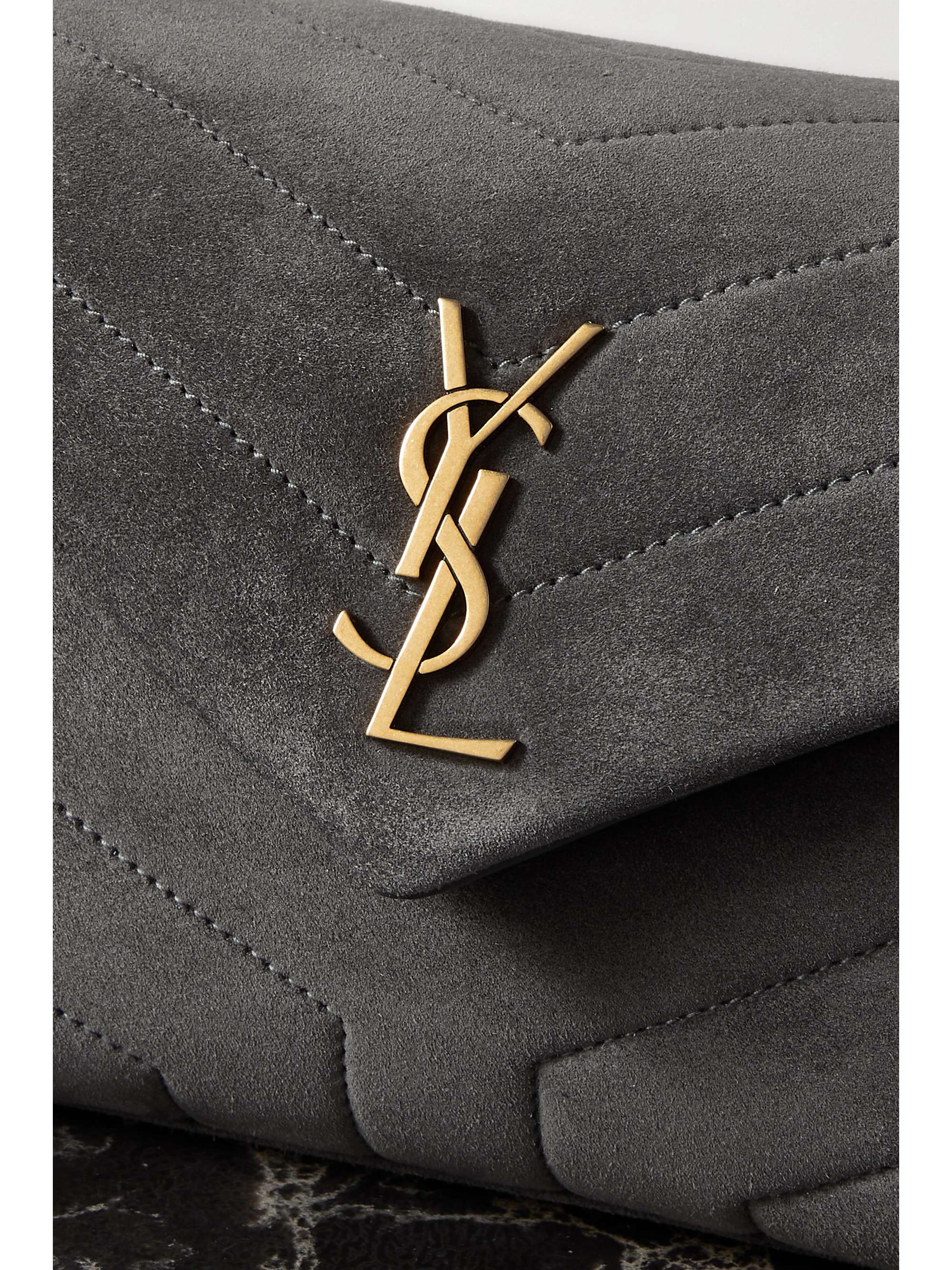 SAINT LAURENT Loulou Toy quilted suede shoulder bag NETAPORTER