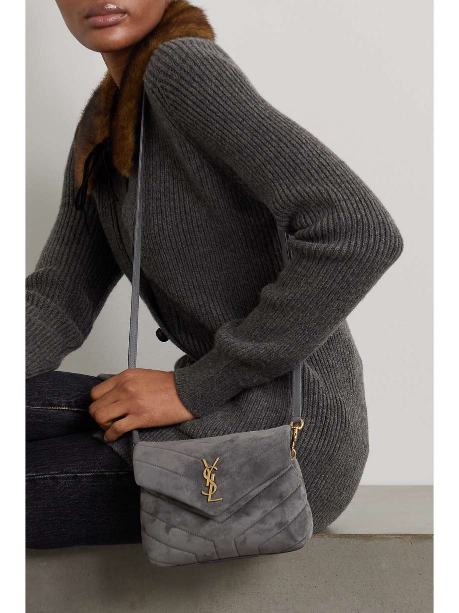 SAINT LAURENT Loulou Toy quilted suede shoulder bag NETAPORTER