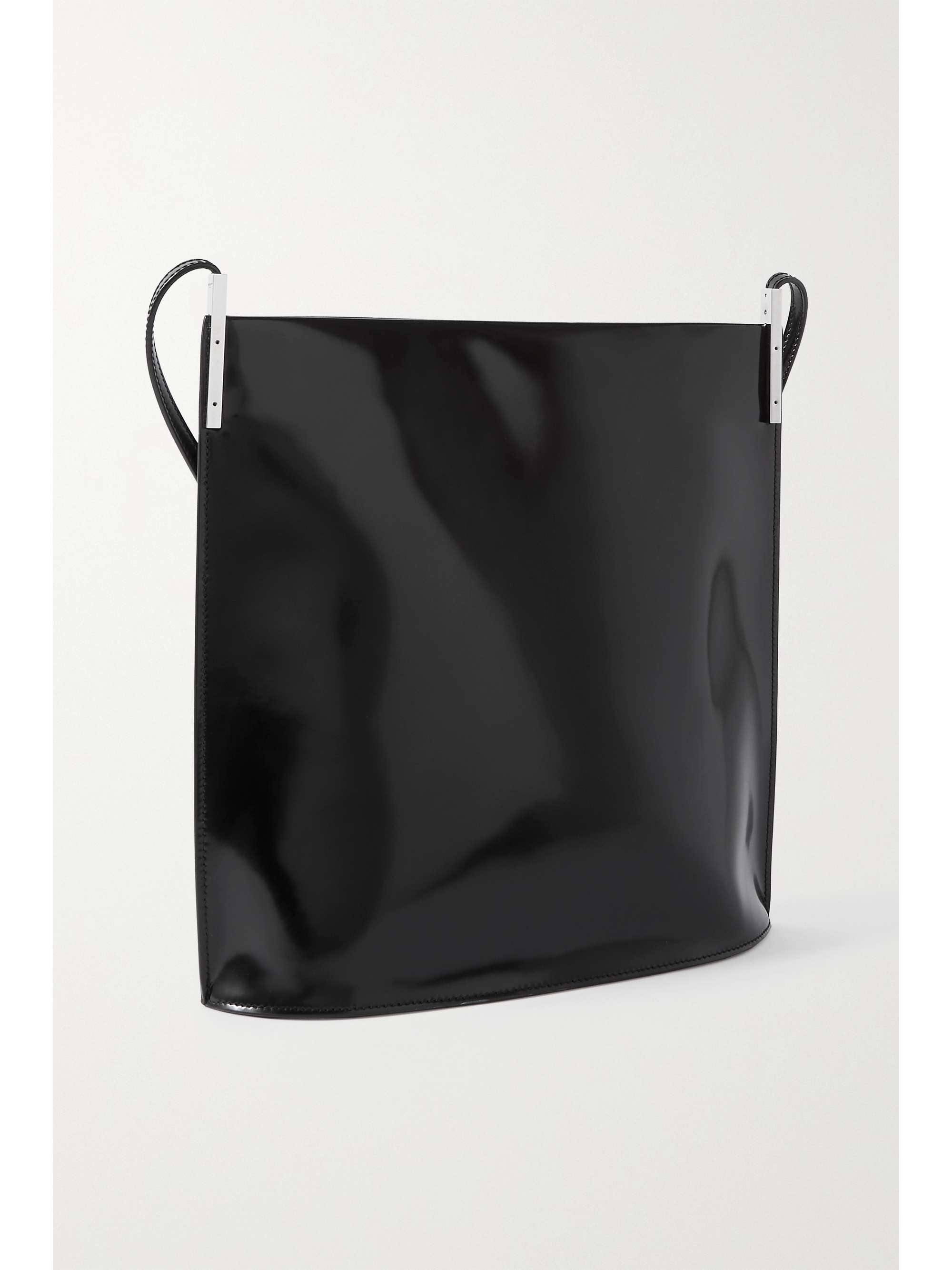 SAINT LAURENT Sac porté épaule en cuir verni Suzanne