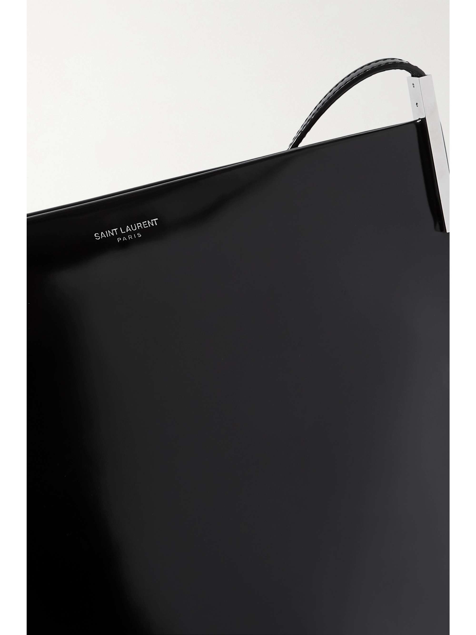 SAINT LAURENT Sac porté épaule en cuir verni Suzanne