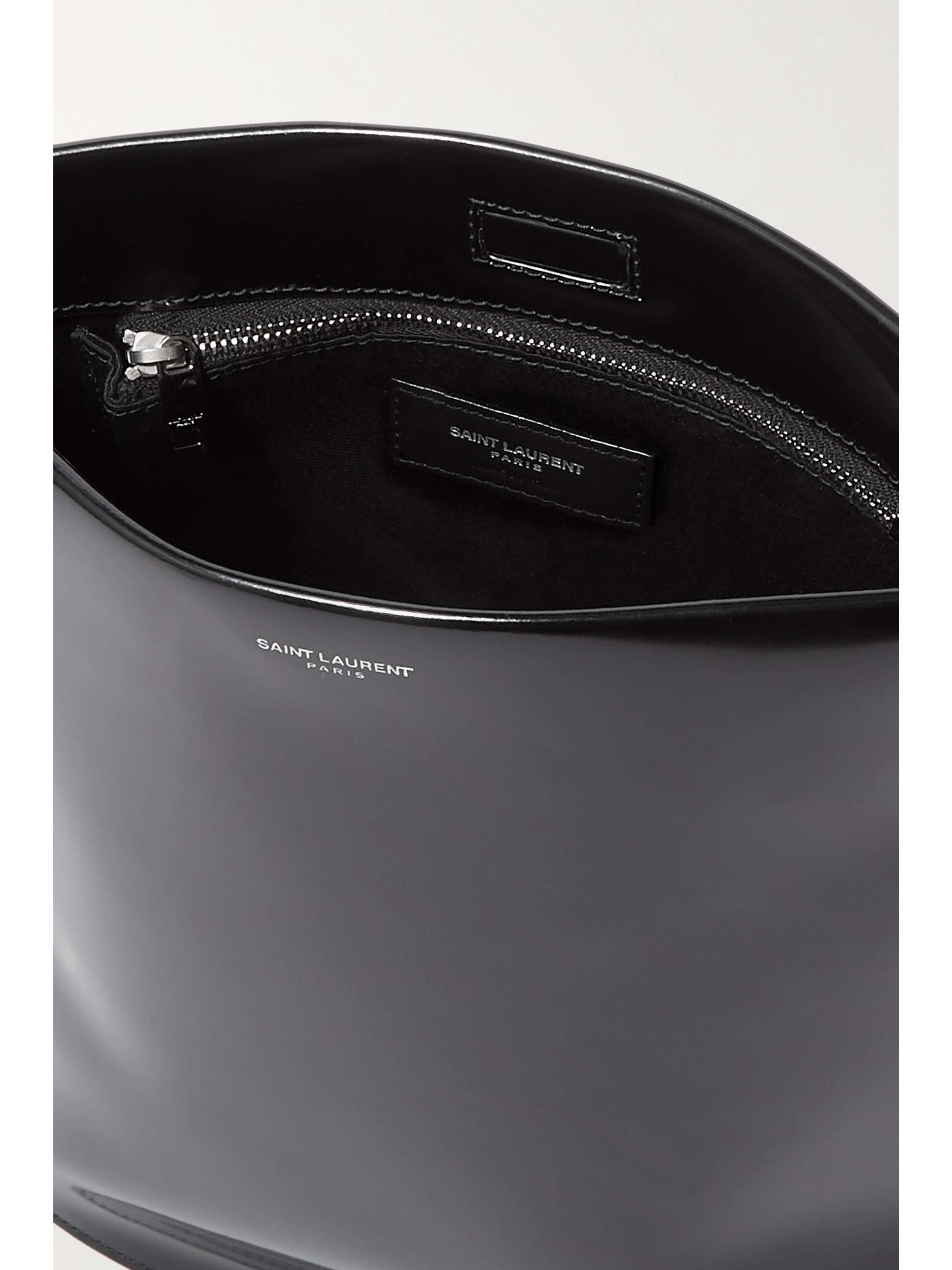 SAINT LAURENT Sac porté épaule en cuir verni Suzanne