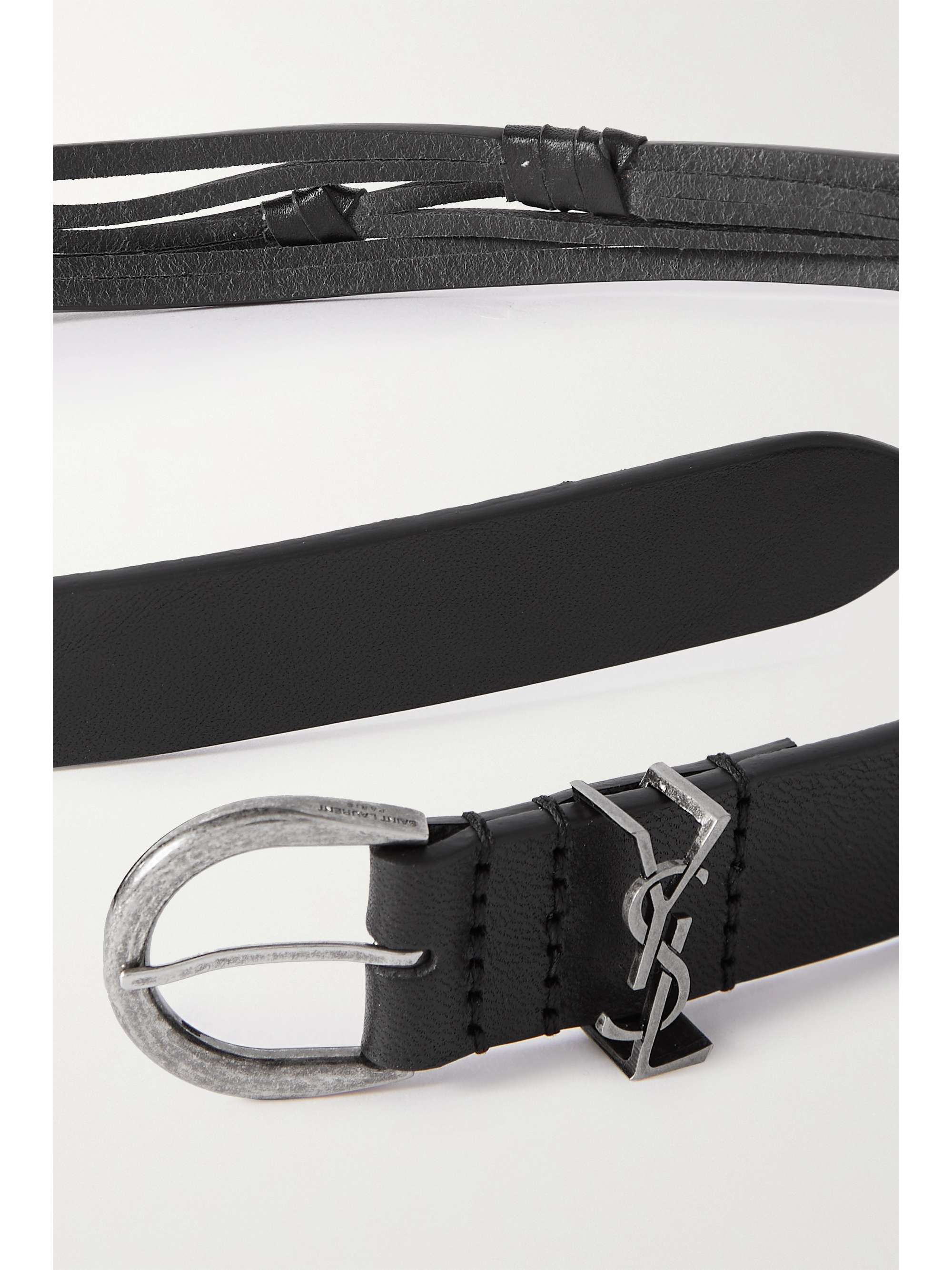 Silver Monogram belt SAINT LAURENT