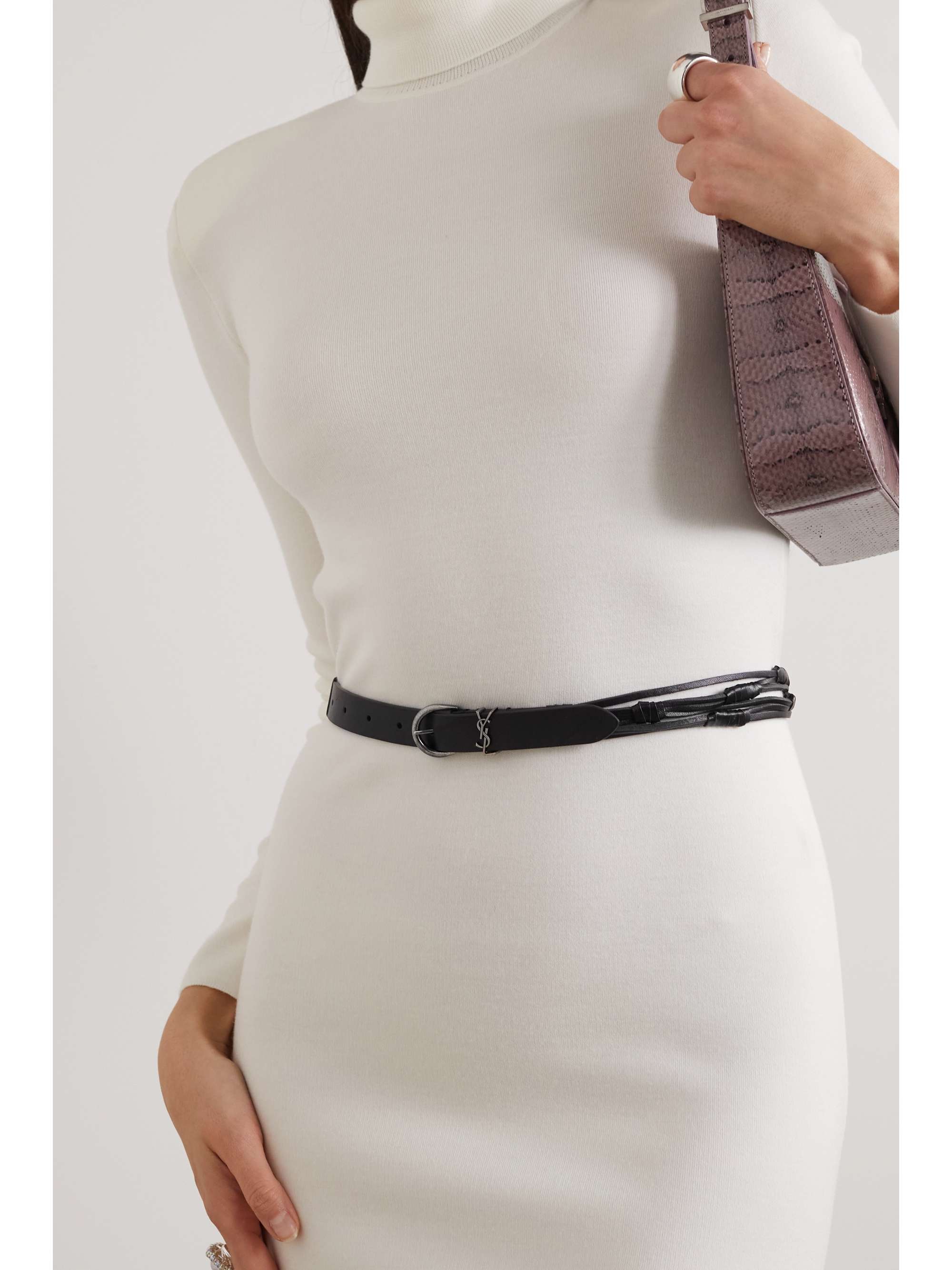 SAINT LAURENT Leather waist belt