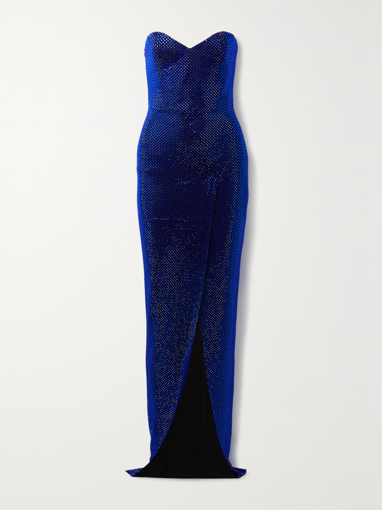 Alexandre Vauthier Strapless Crystal-embellished Crepe Gown - Blue