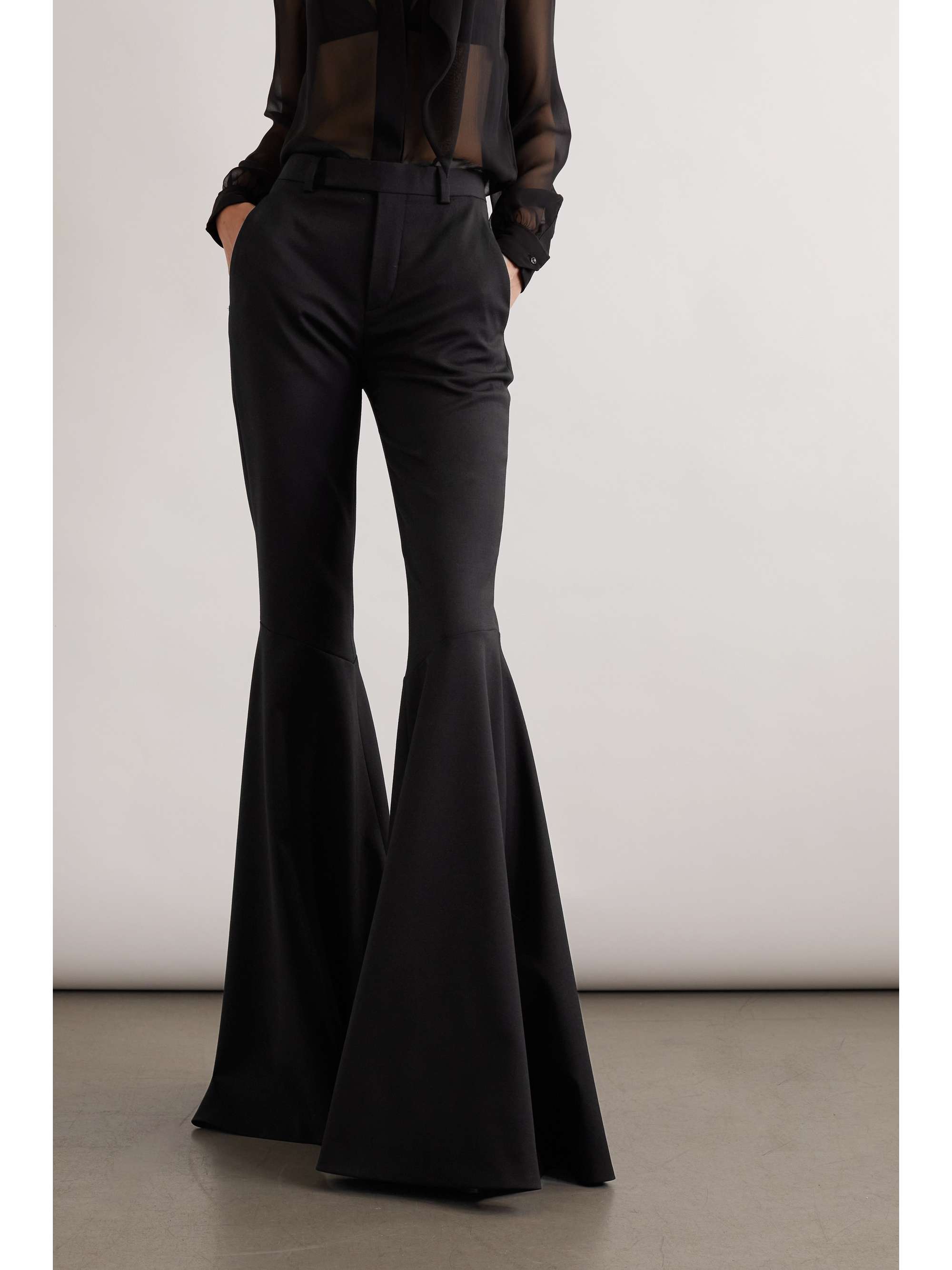 SAINT LAURENT Woolblend flared pants NETAPORTER