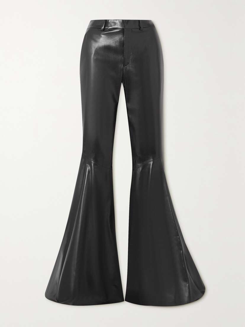 SAINT LAURENT Leather Flared Pants