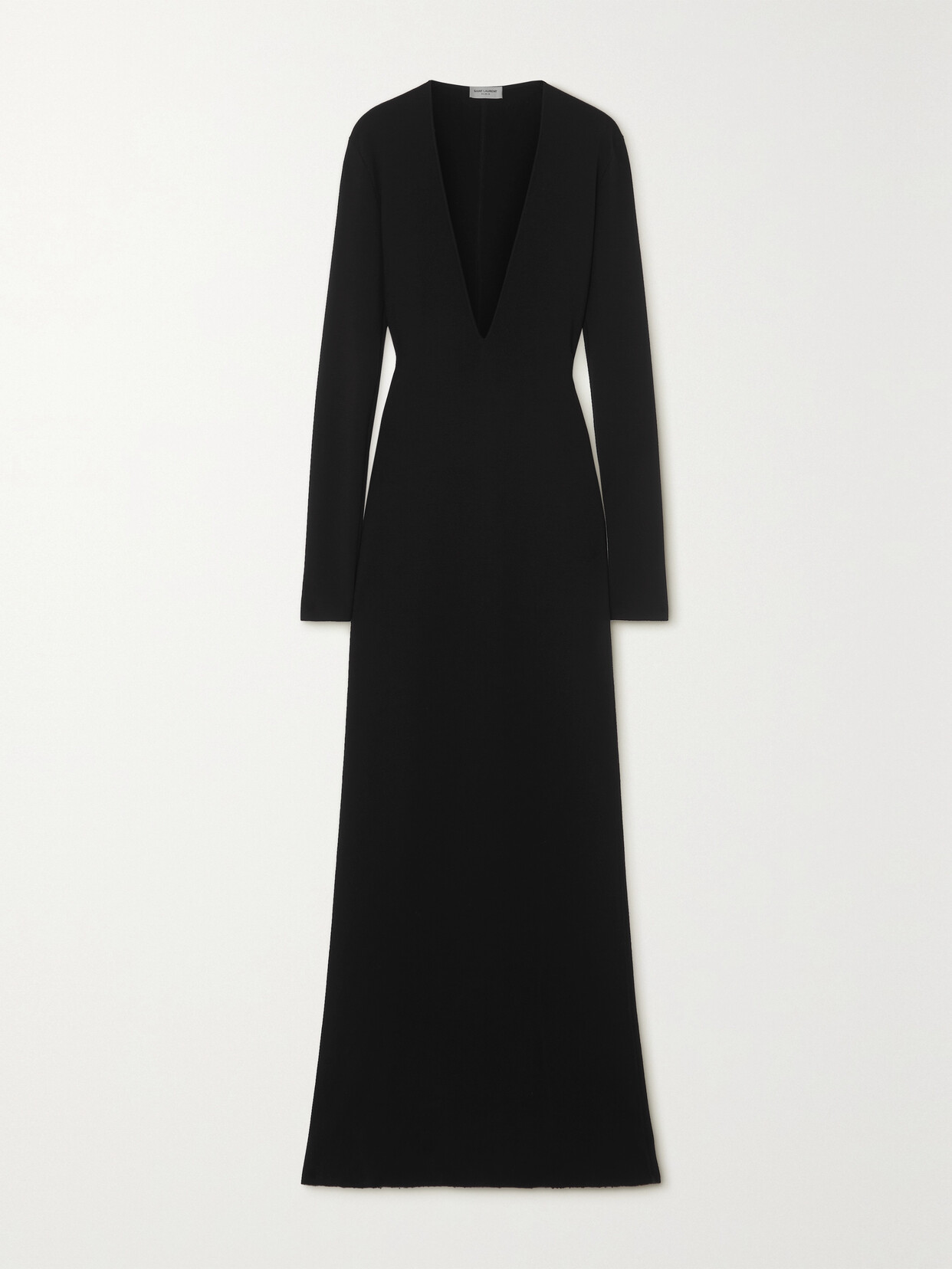 SAINT LAURENT - Wool Gown - Black