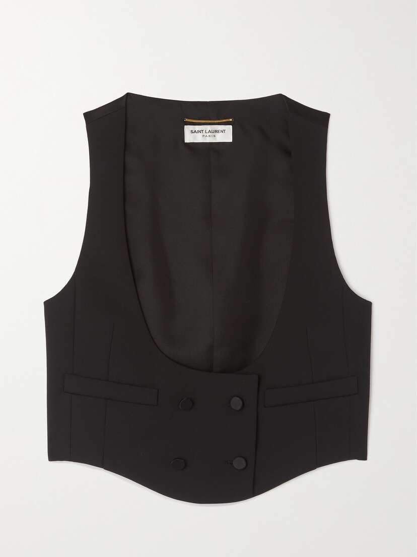SAINT LAURENT Grain De Poudre Wool Vest
