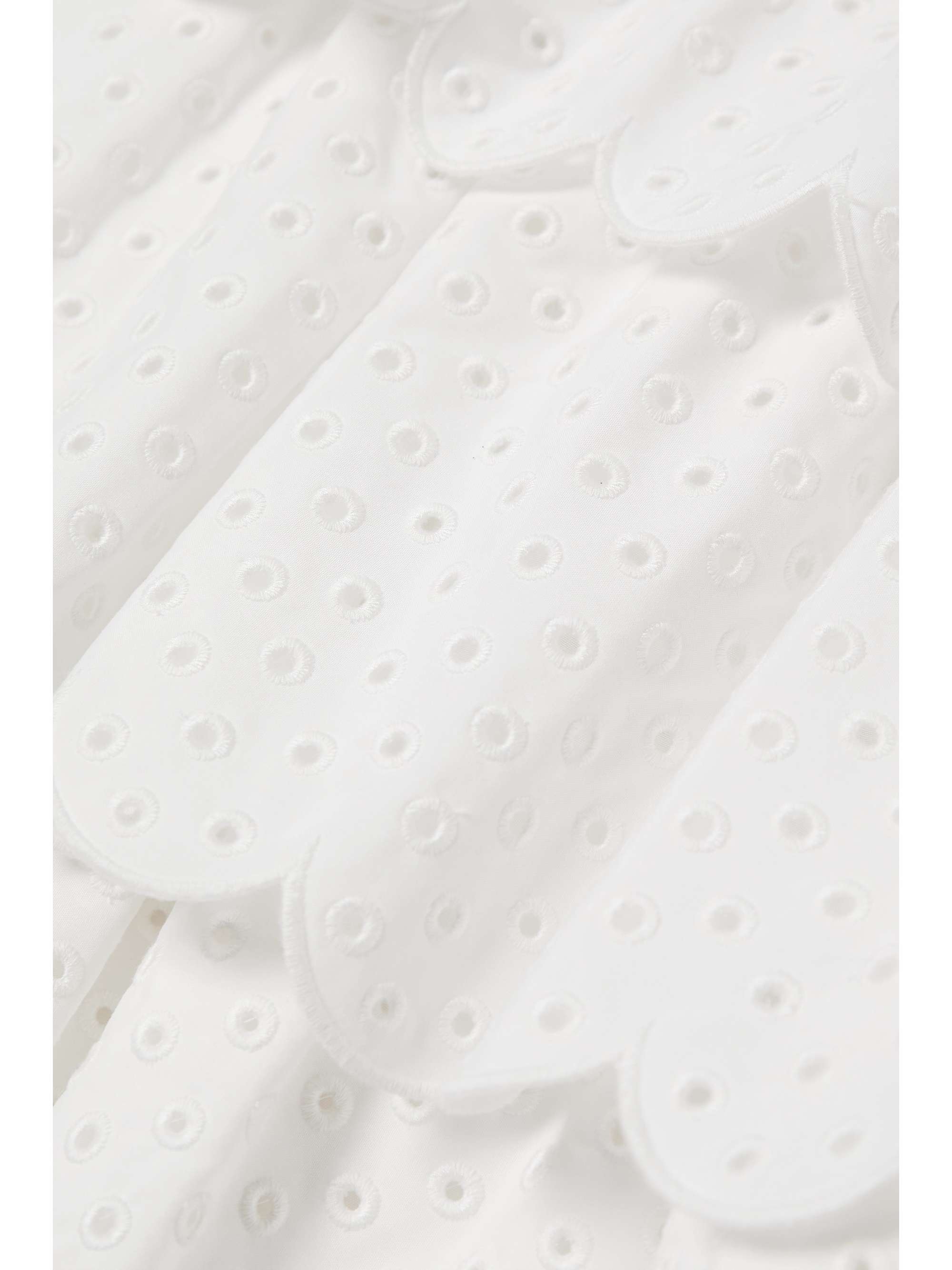 JASON WU Scalloped tiered broderie anglaise cotton-blend mini skirt