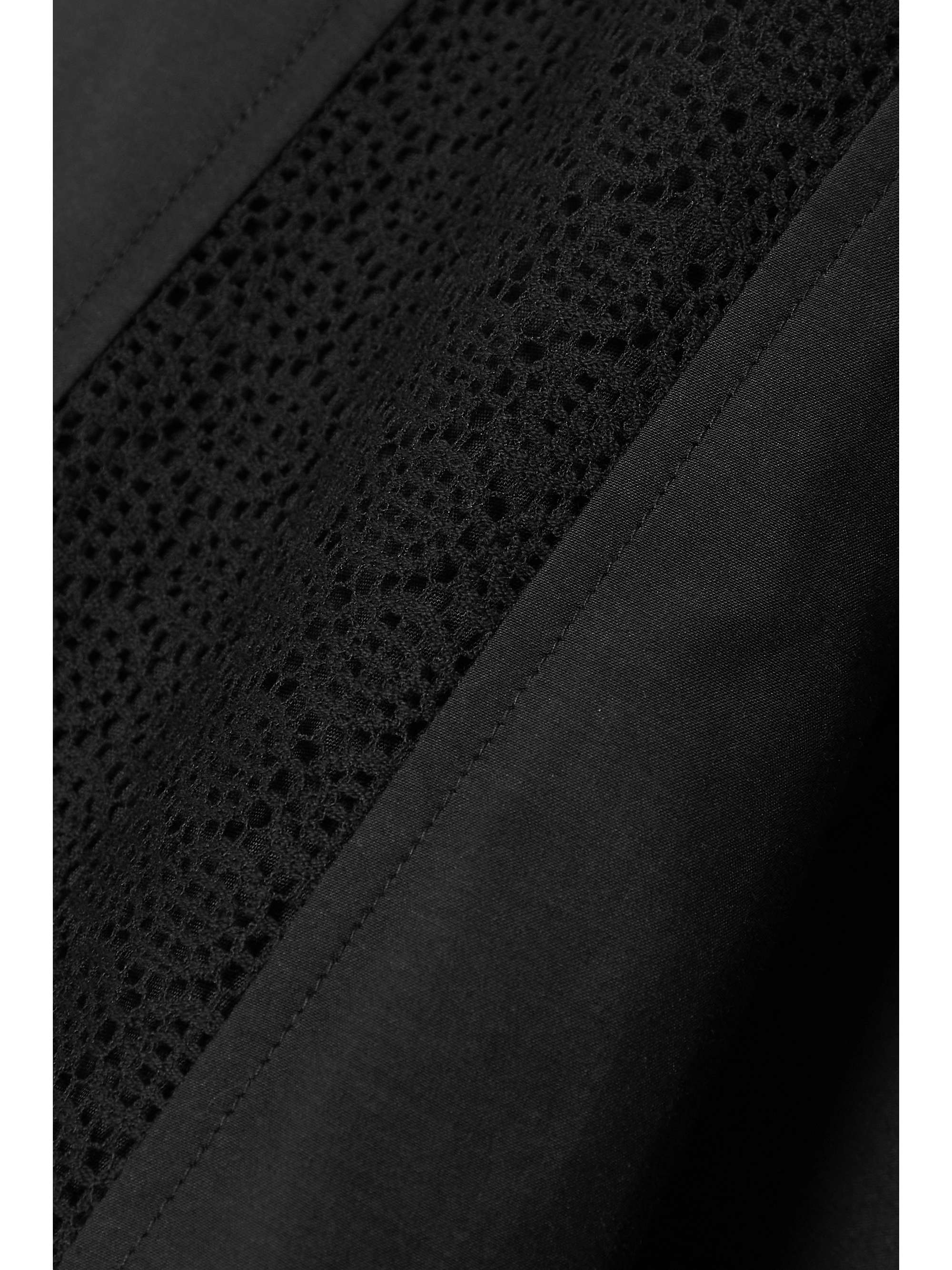JASON WU Paneled crocheted lace and cotton and silk-blend midi skirt