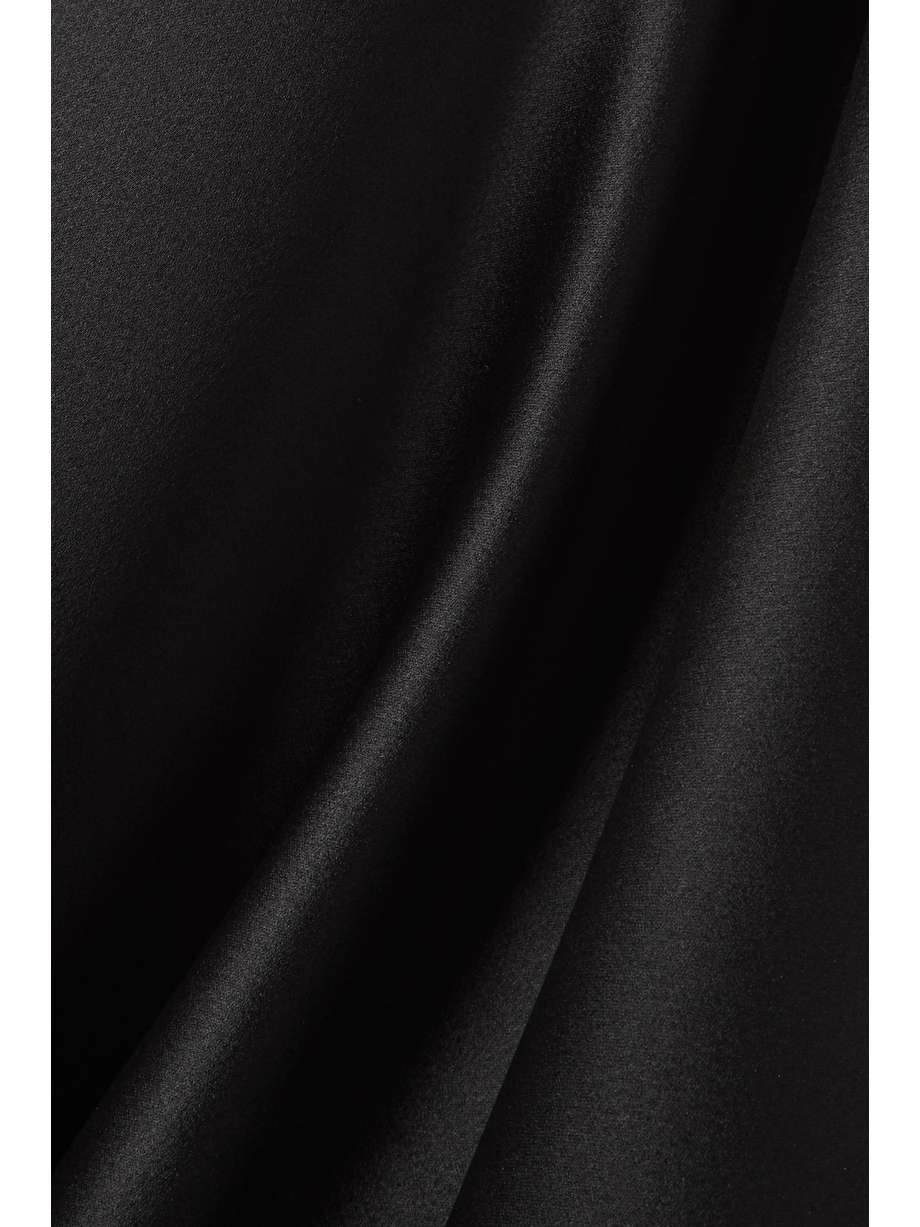 open-back silk-satin gown