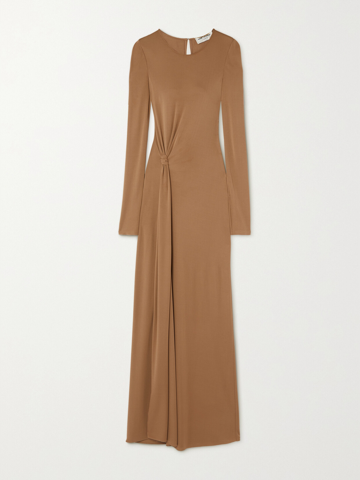 SAINT LAURENT - Knotted Jersey Gown - Neutrals