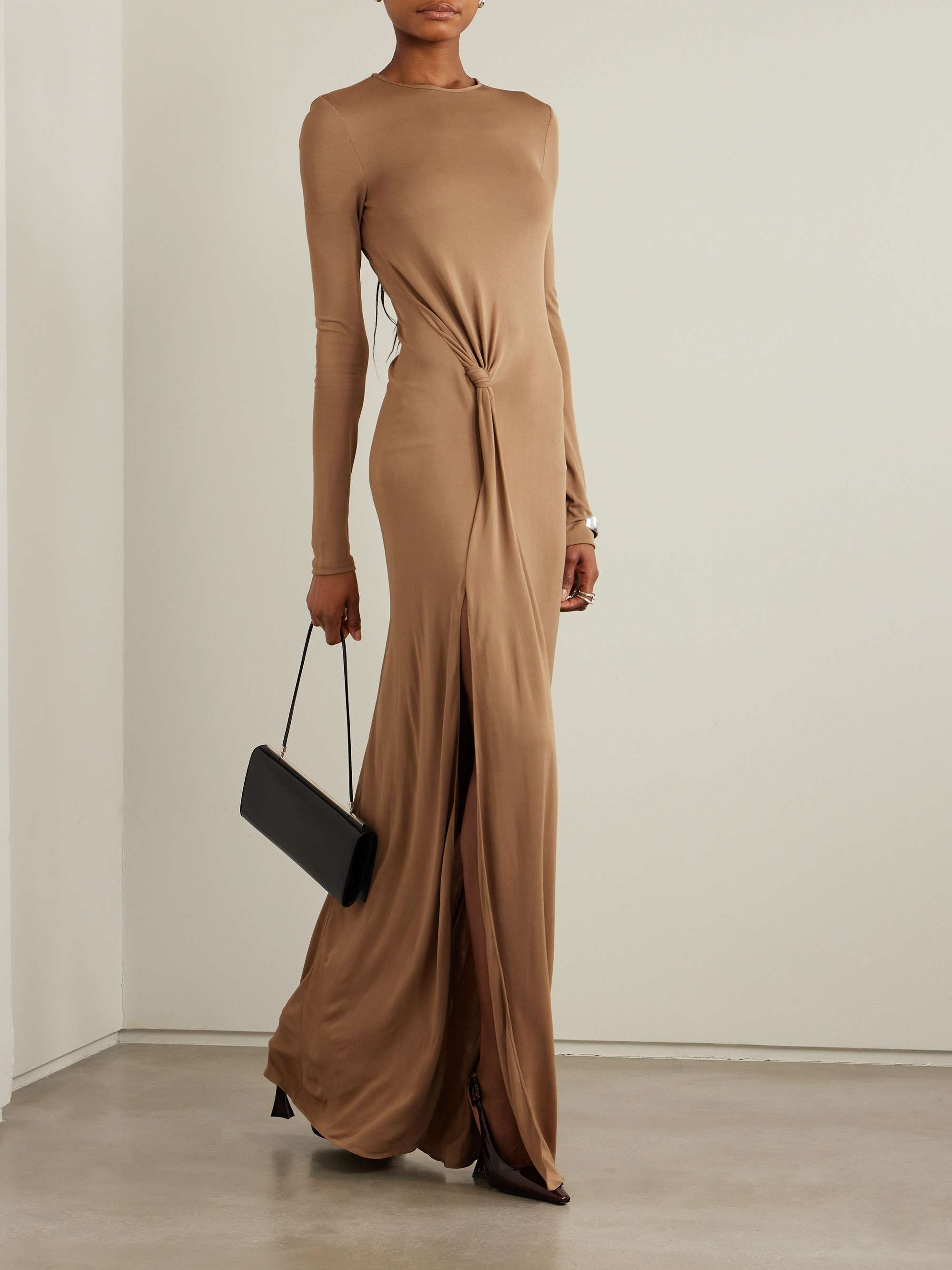 SAINT LAURENT Knotted jersey gown