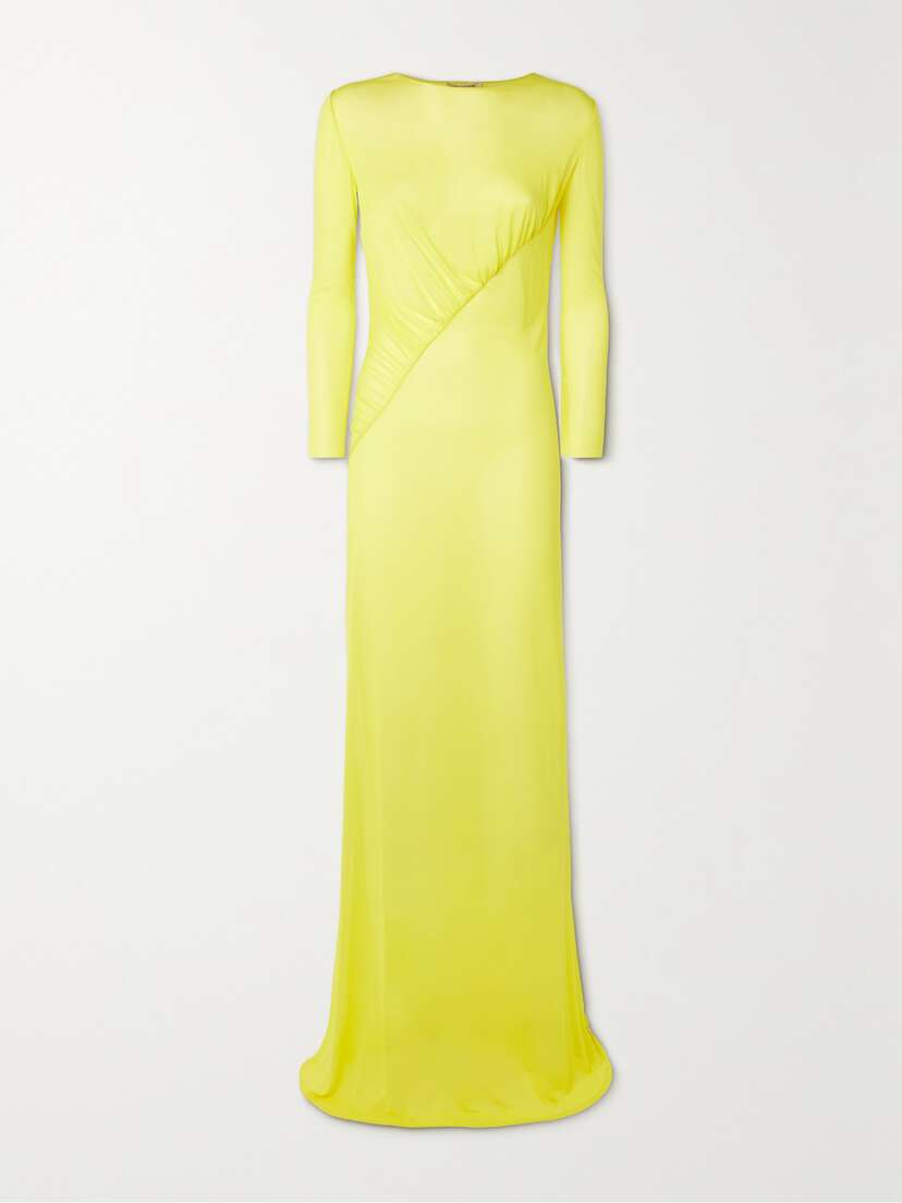 SAINT LAURENT Ruched Jersey Gown