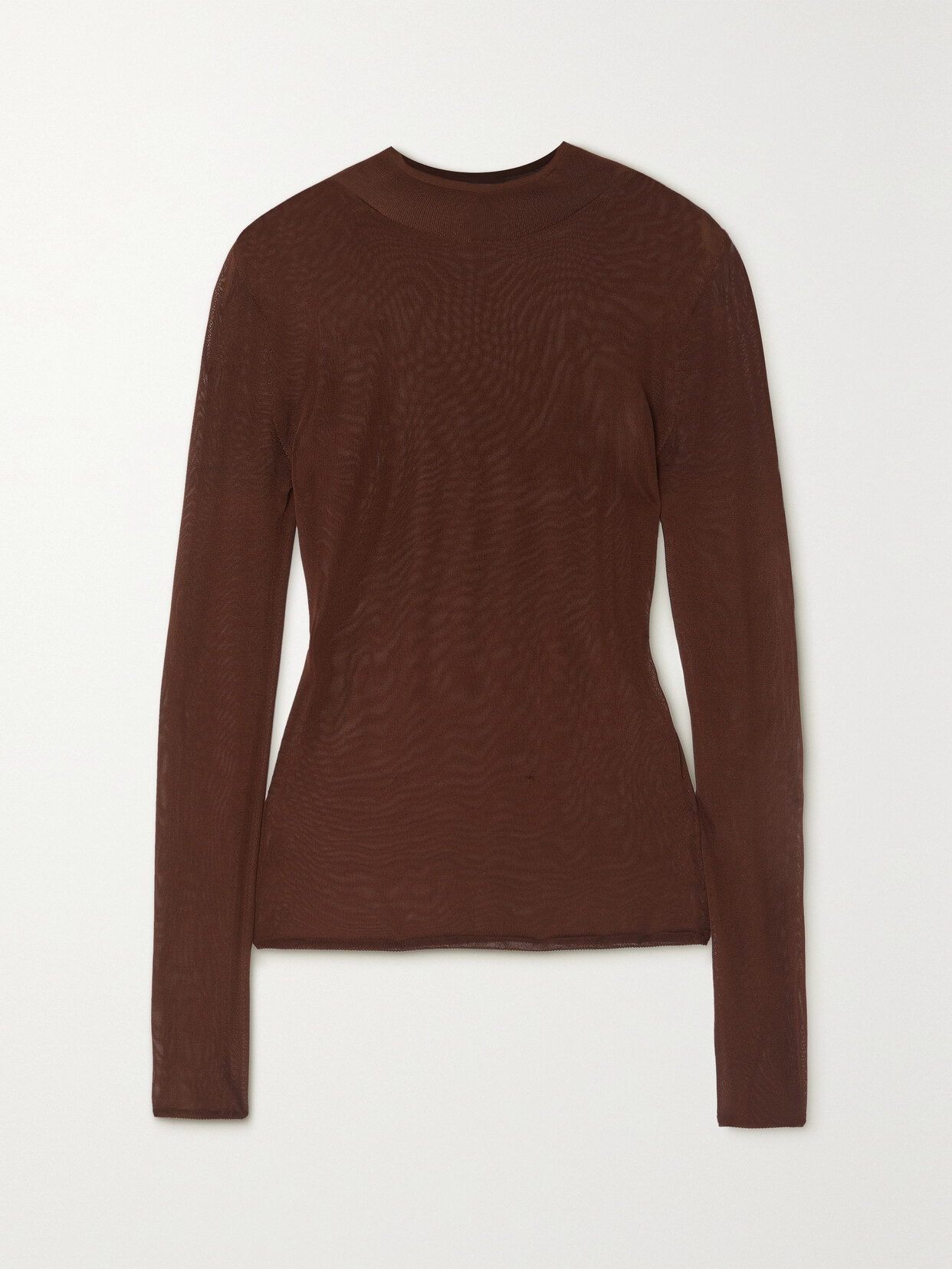 SAINT LAURENT Silk Sweater - Brown