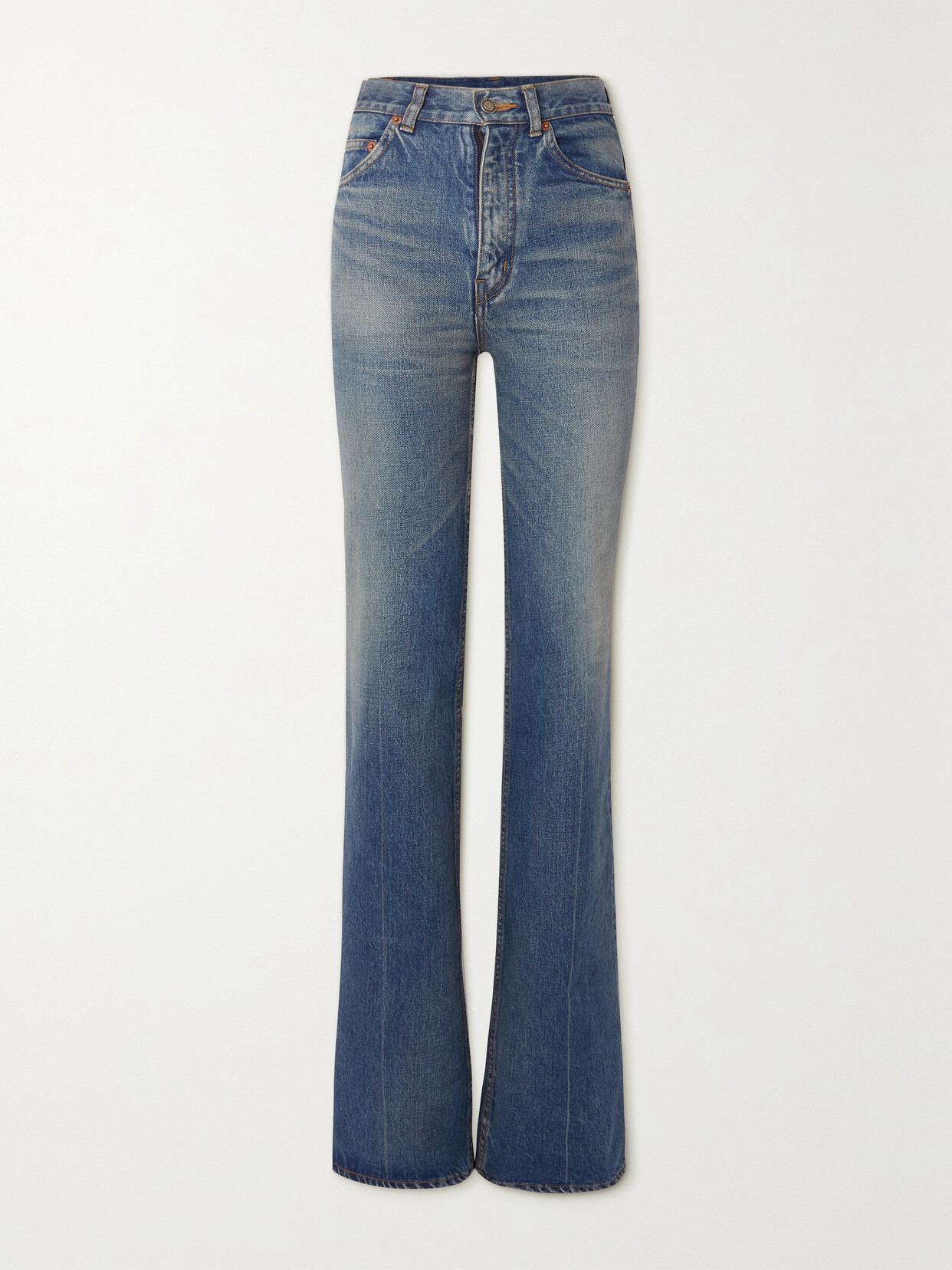 SAINT LAURENT High-rise Flared Jeans - Blue