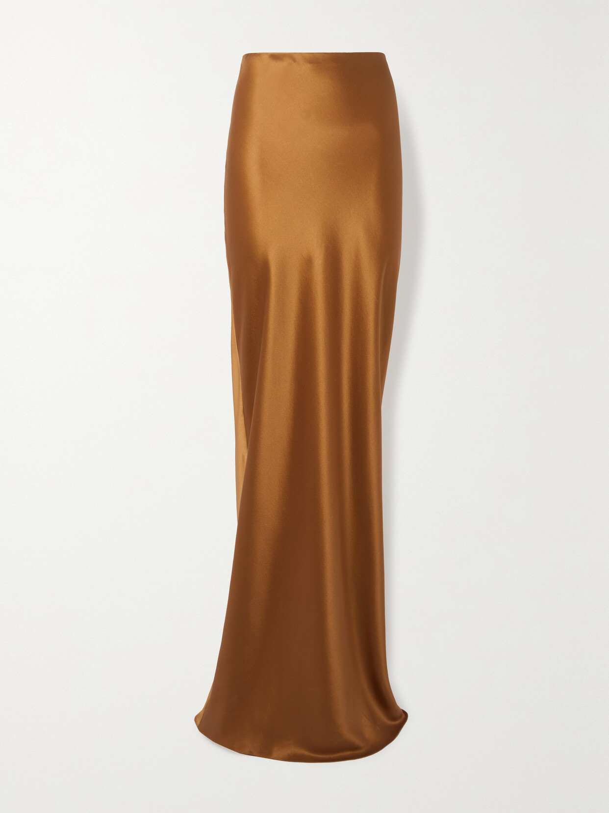 SAINT LAURENT Silk-satin Maxi Skirt - Neutrals