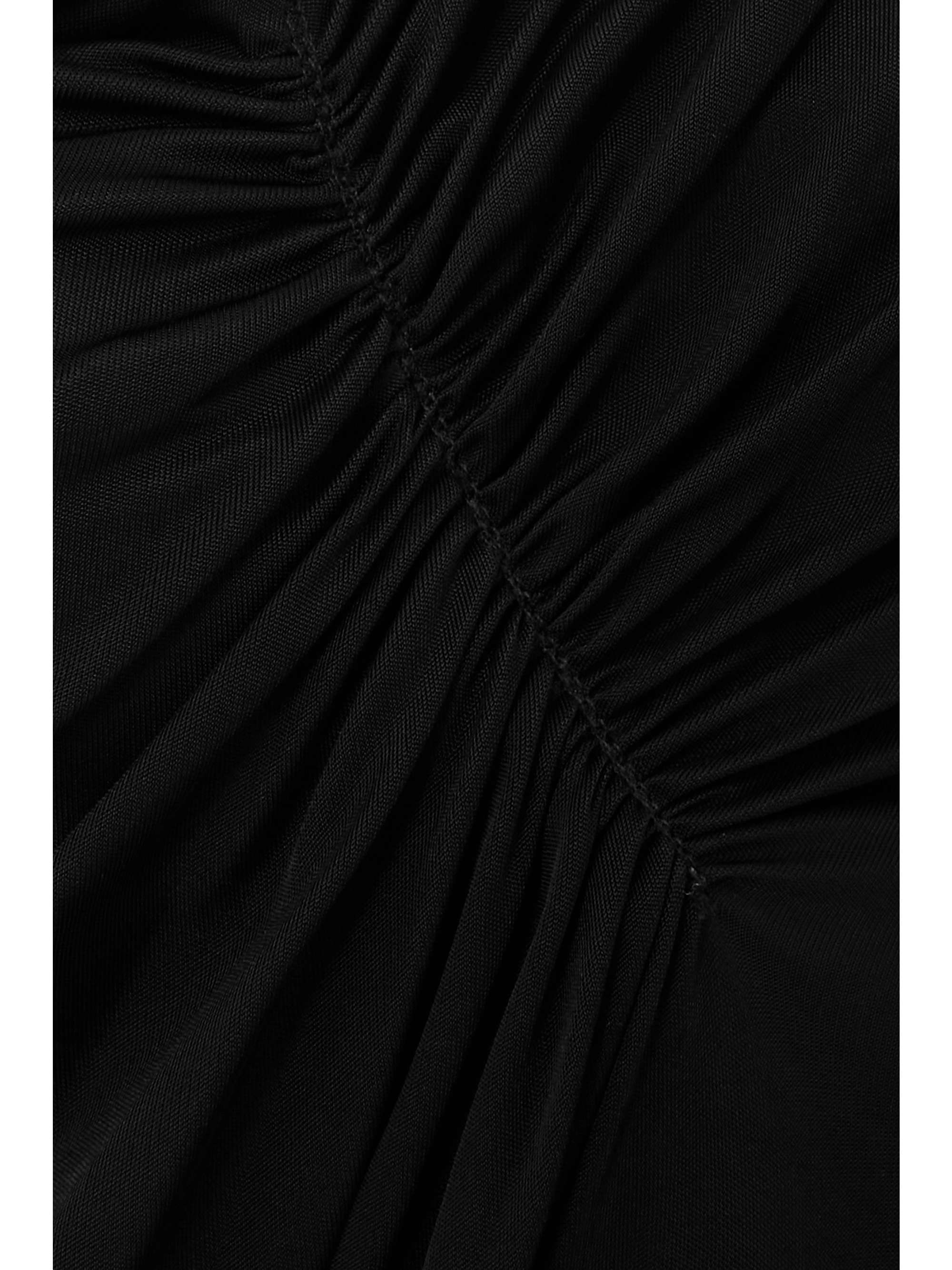 SAINT LAURENT One-shoulder ruched stretch-jersey gown