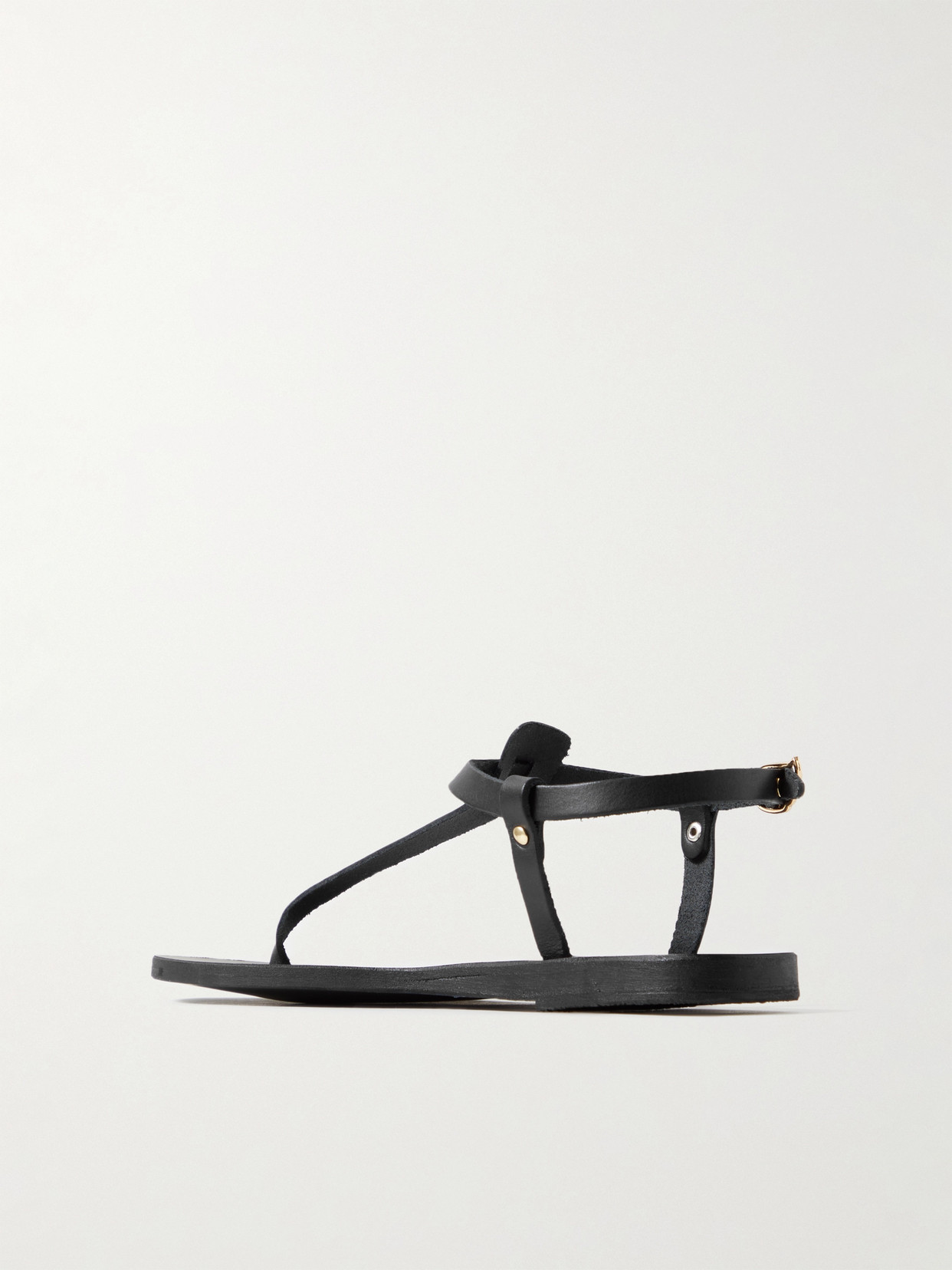 Shop Ancient Greek Sandals Lito Leather Sandals In Black