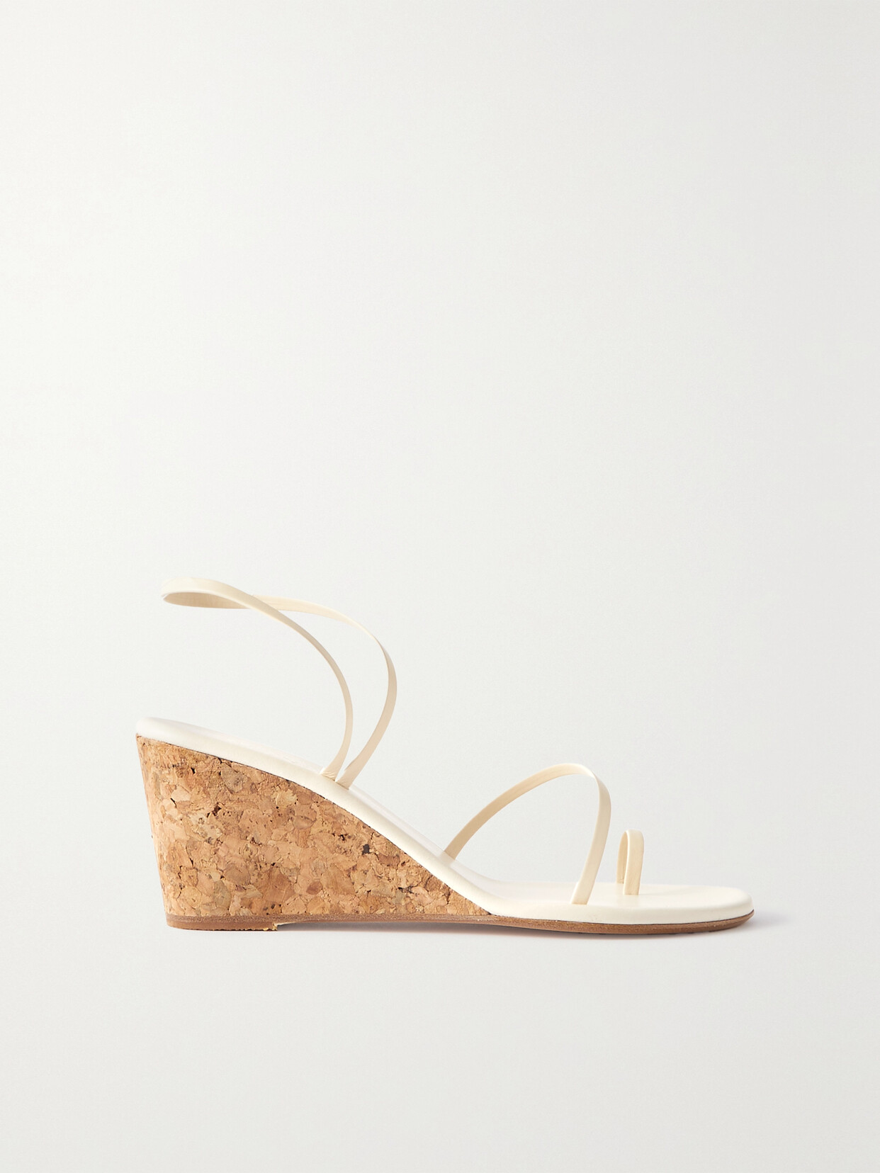 Ancient Greek Sandals - Chora Leather Wedge Sandals - Off-white