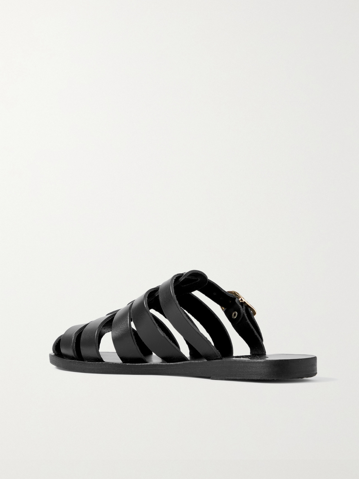 Shop Ancient Greek Sandals Cosmia Leather Sandals In Black