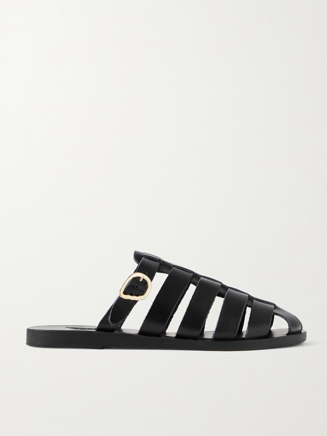 Ancient Greek Sandals - Cosmia Leather Sandals - Black