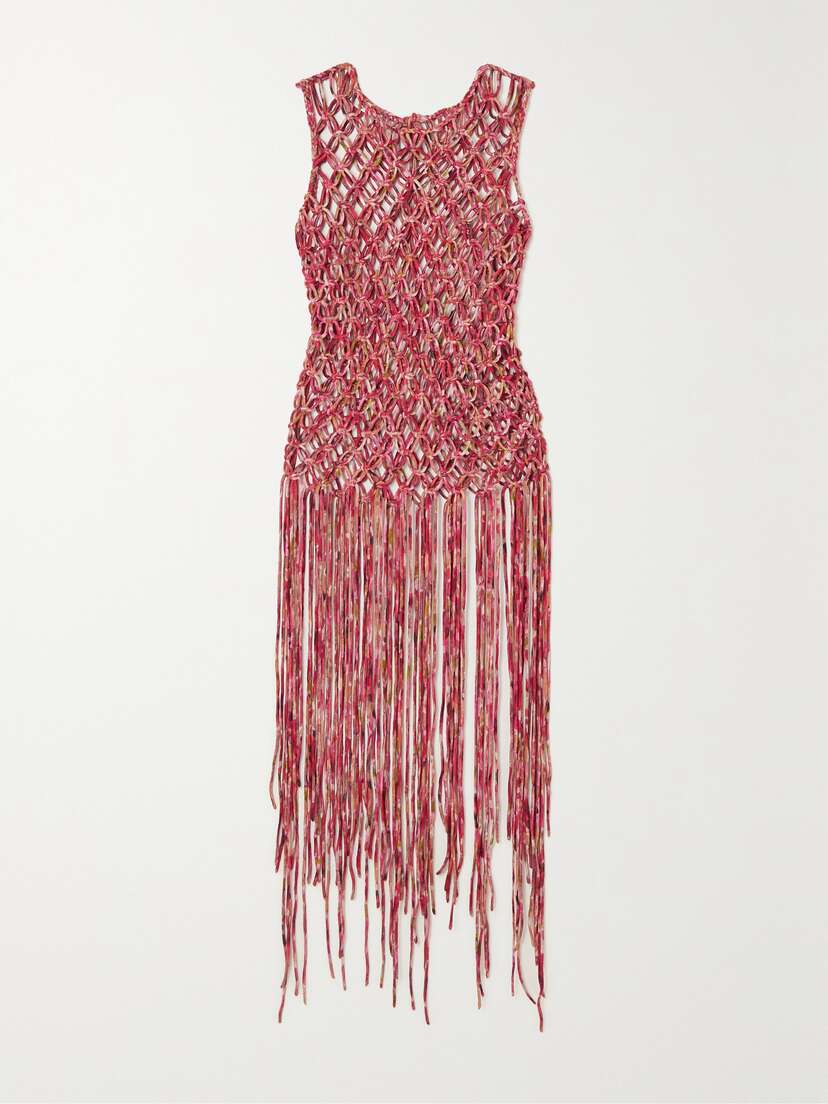 Dries Van Noten Fringed Macramé Top