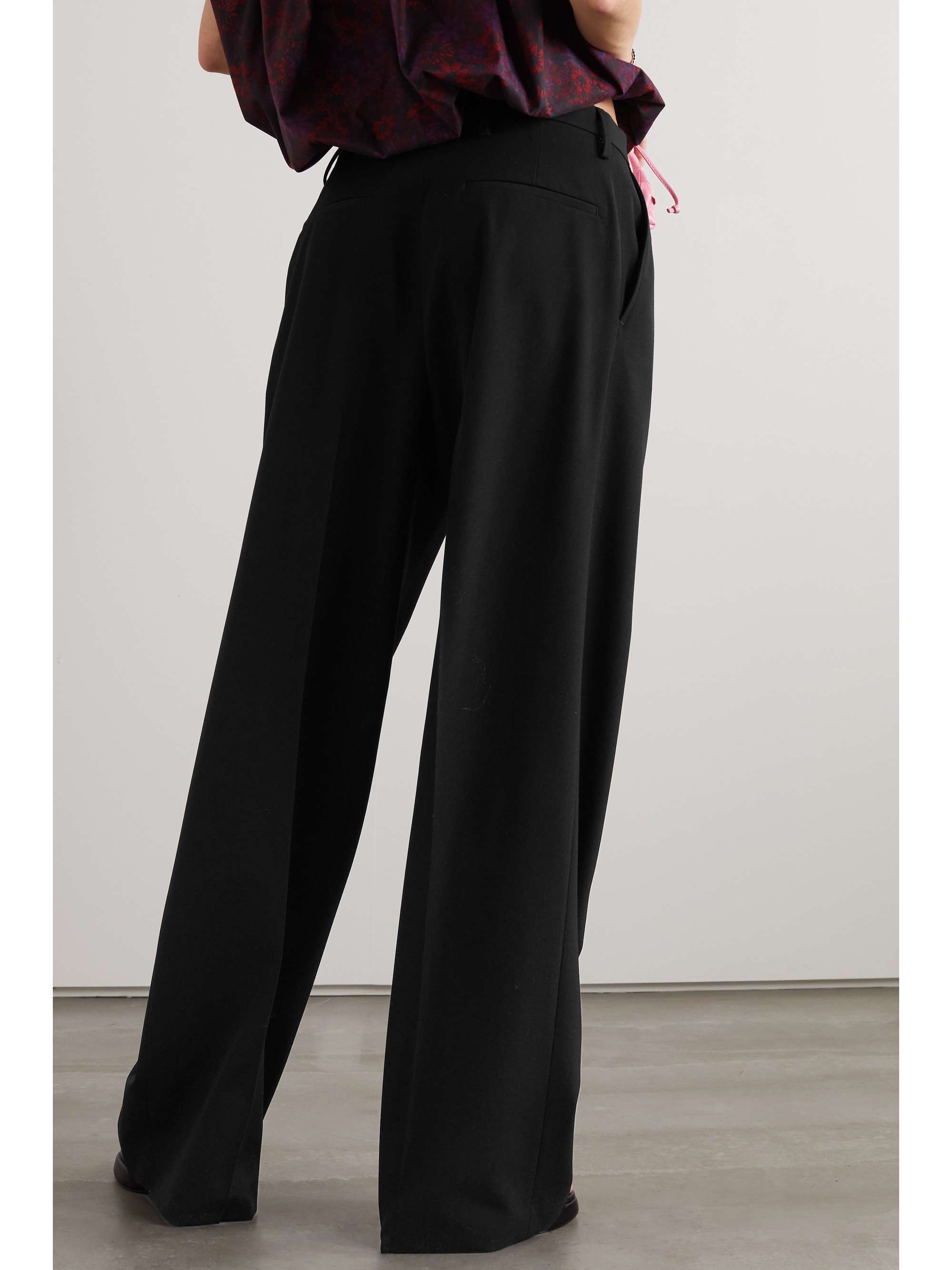 DRIES VAN NOTEN Pleated crepe pants
