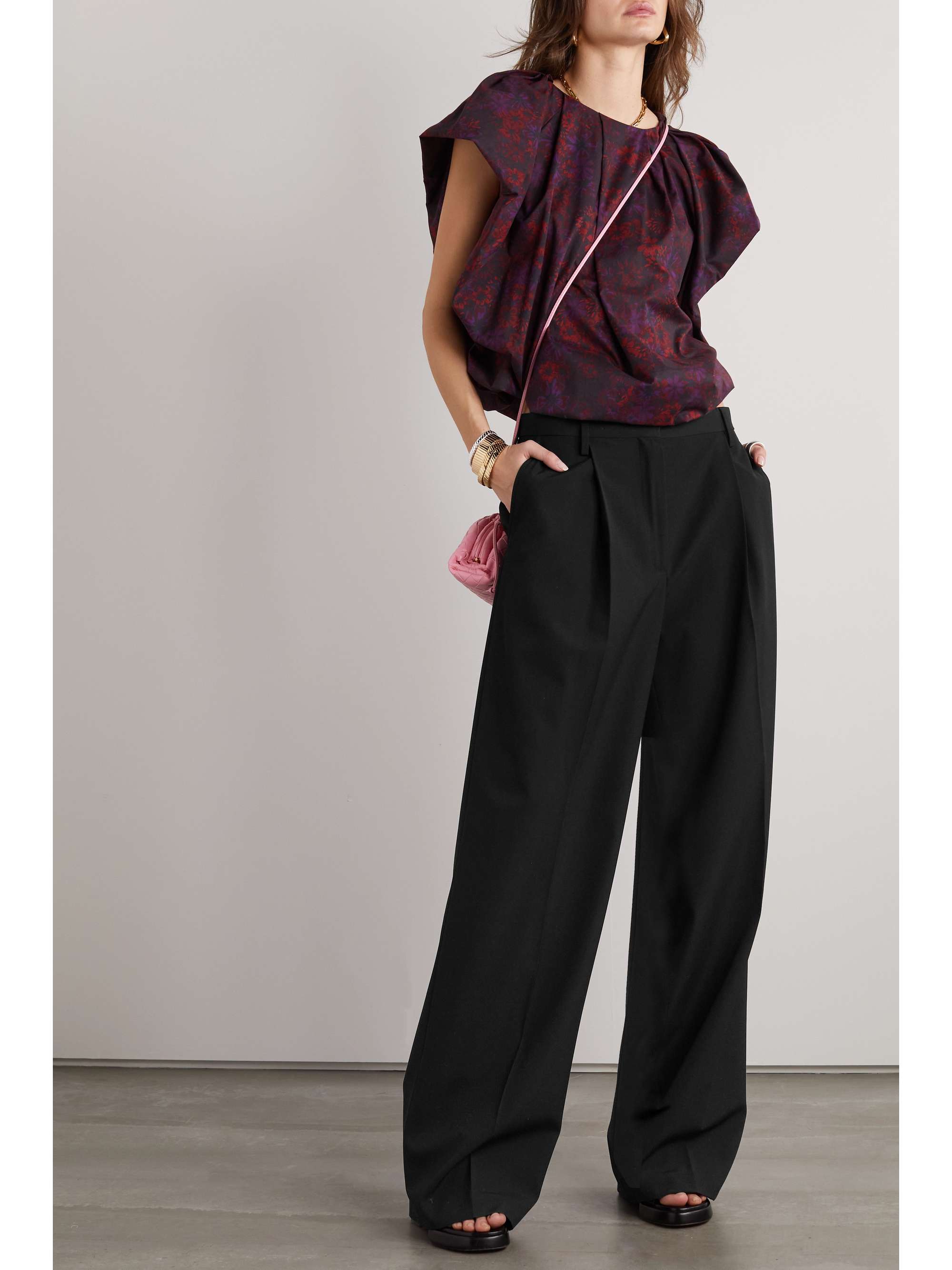 DRIES VAN NOTEN Pleated crepe pants | NET-A-PORTER