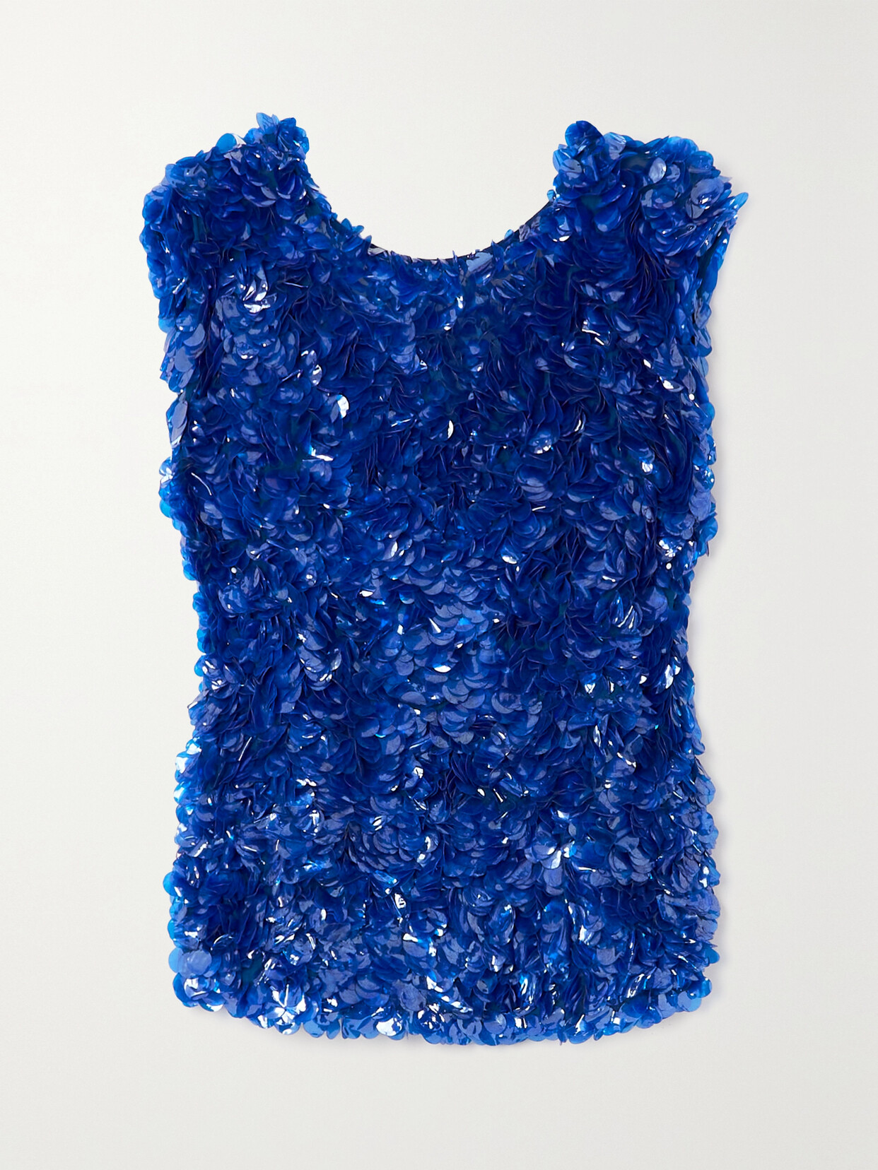 Dries Van Noten - Sequined Chiffon Tank - Blue