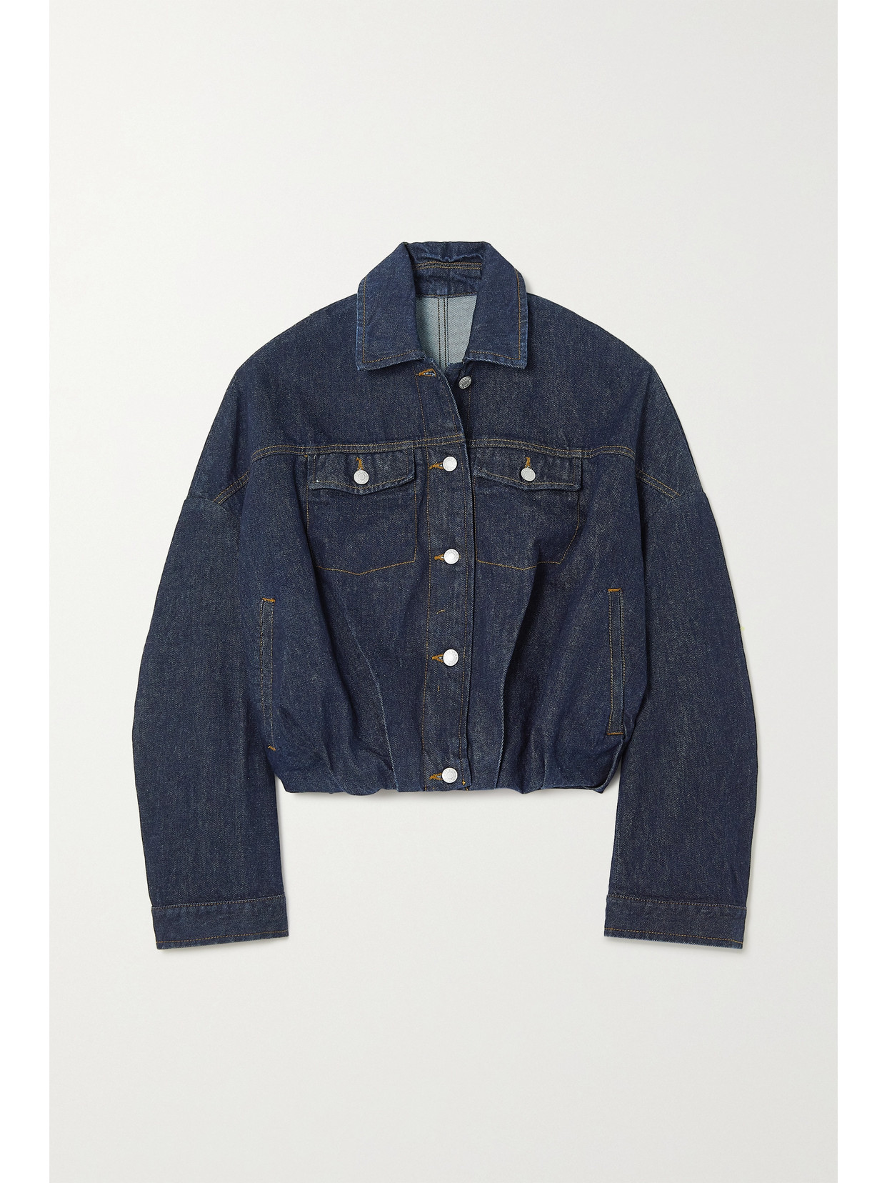 Dries Van Noten - Oversized Gathered Denim Jacket - Blue