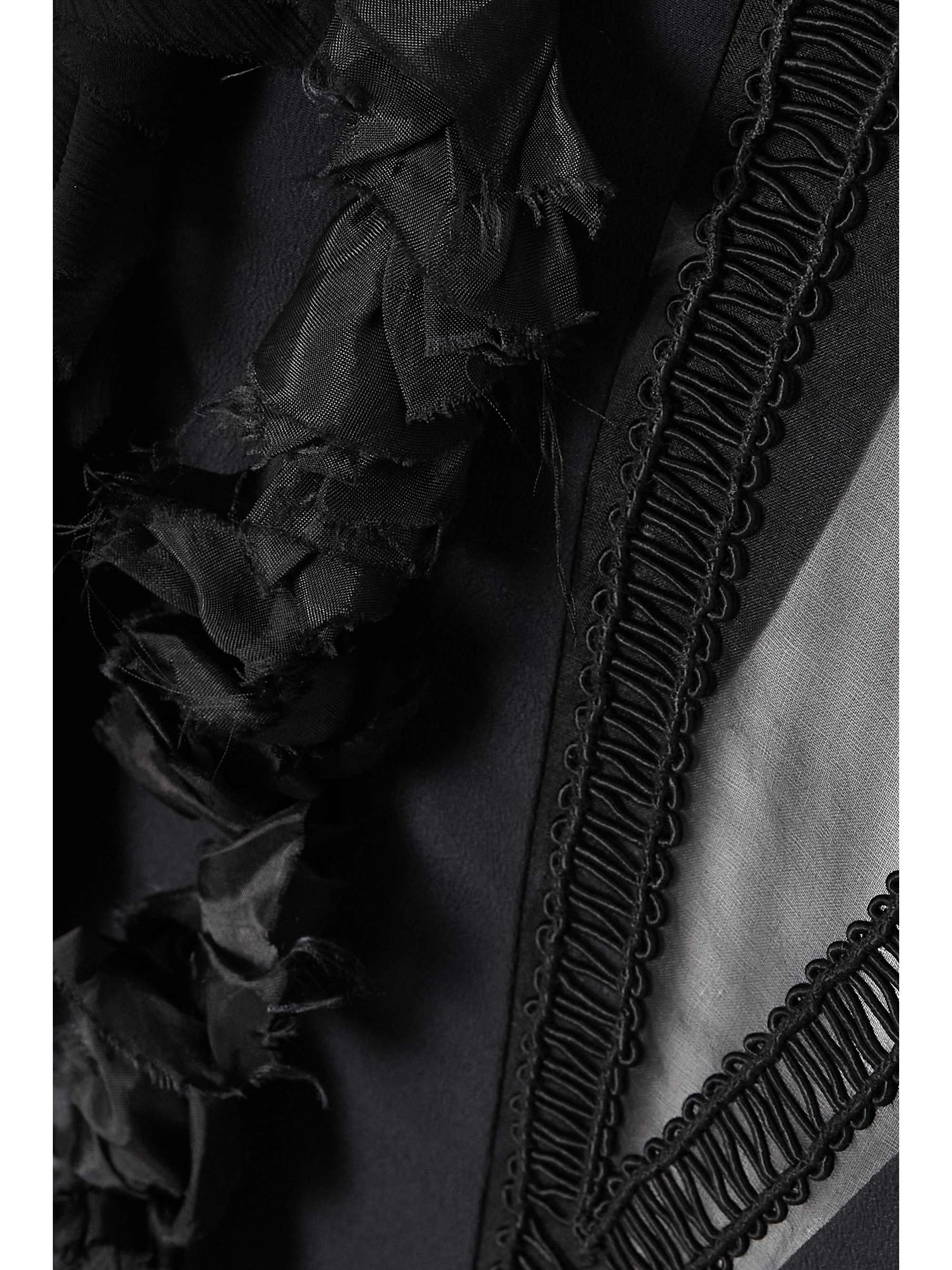 DRIES VAN NOTEN Ruffled open-back crepe midi dress