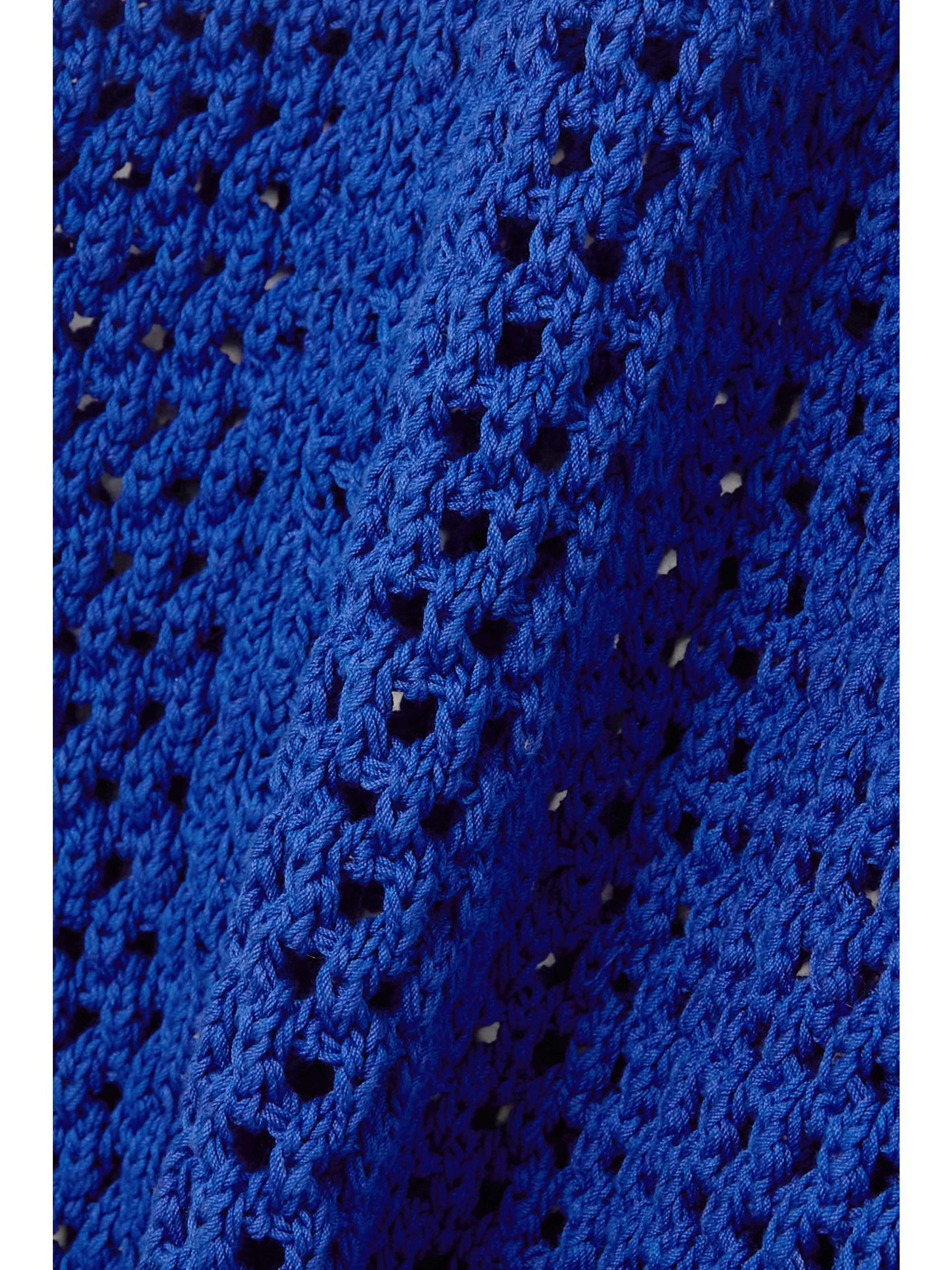 DRIES VAN NOTEN Fringed crocheted cotton midi skirt