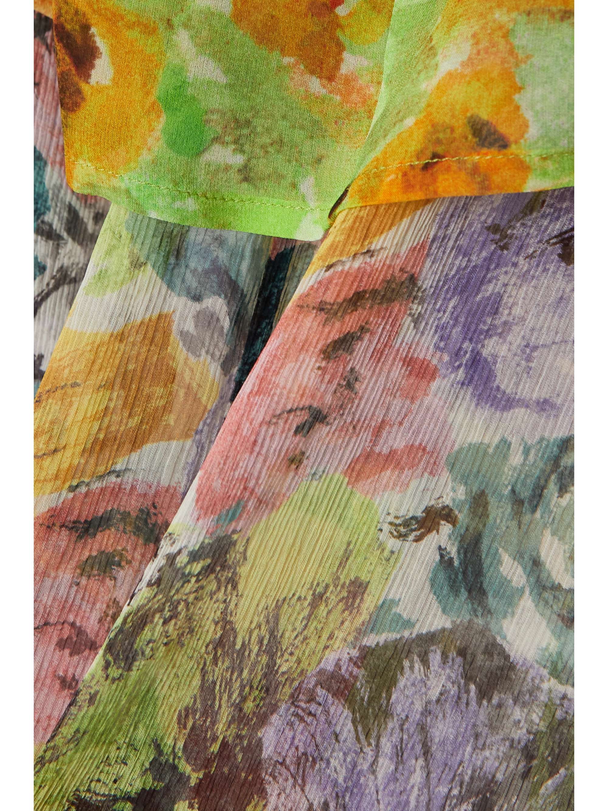 DRIES VAN NOTEN Layered floral-print silk-georgette and chiffon maxi wrap skirt