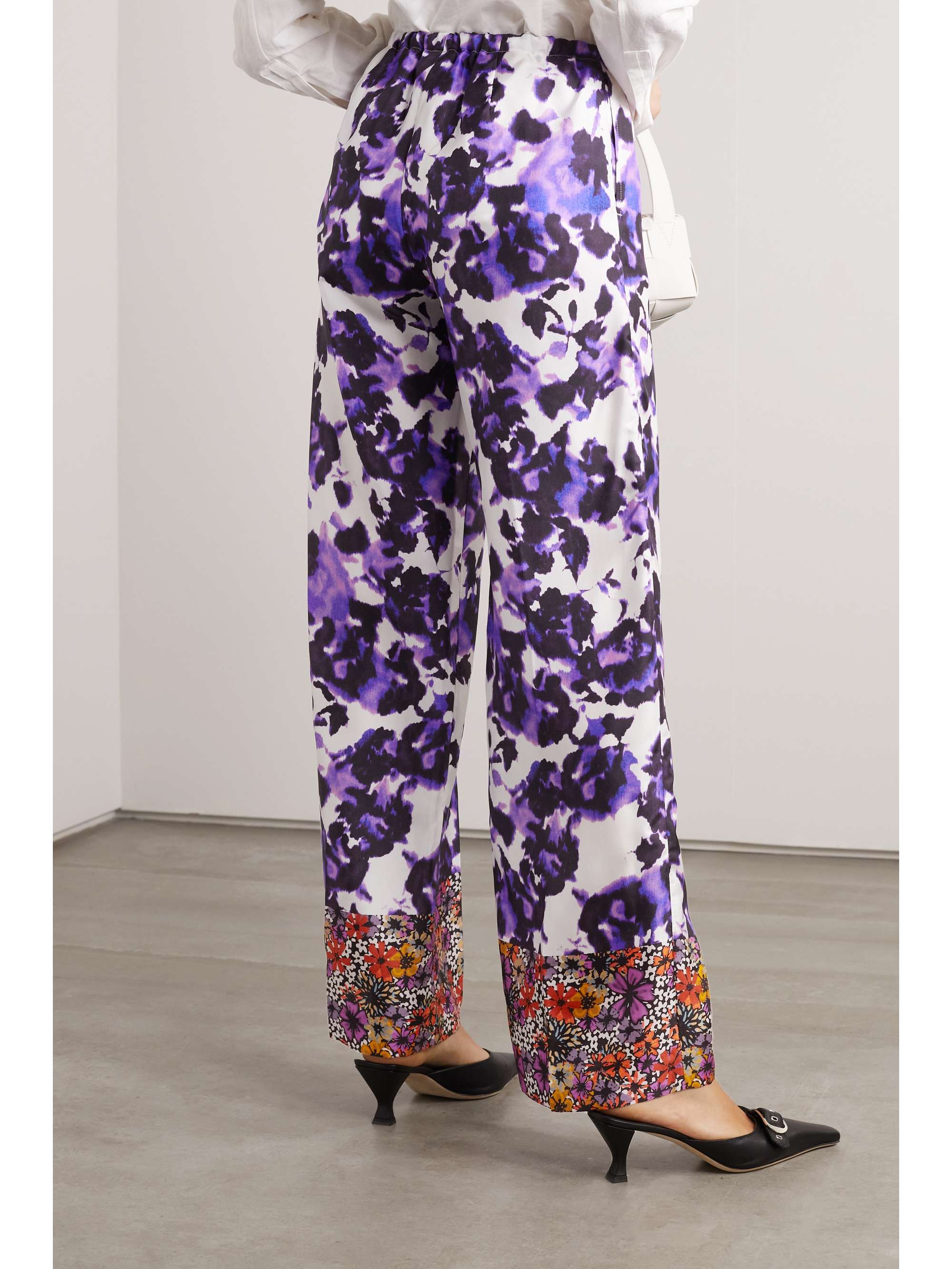 DRIES VAN NOTEN Floral-print silk-twill straight-leg pants | NET-A-PORTER