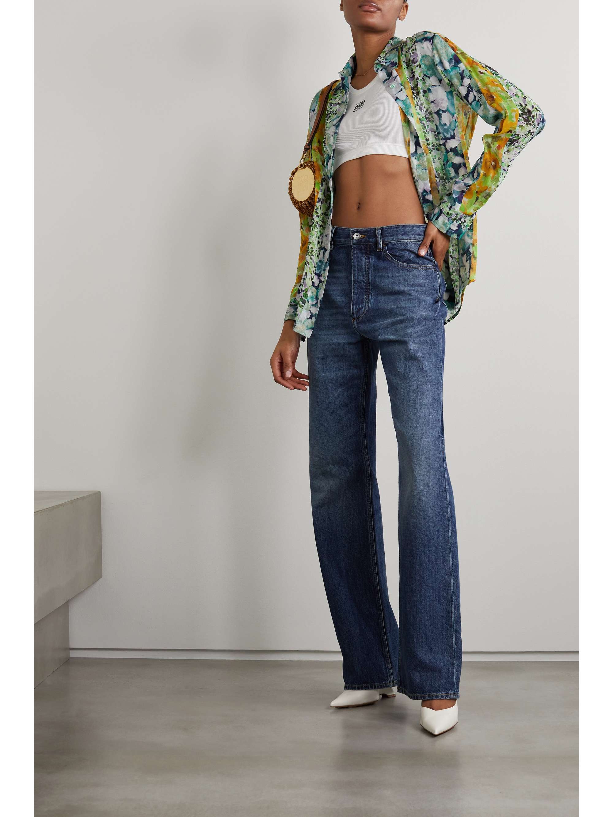 Floral-print silk-blend georgette shirt | DRIES VAN NOTEN