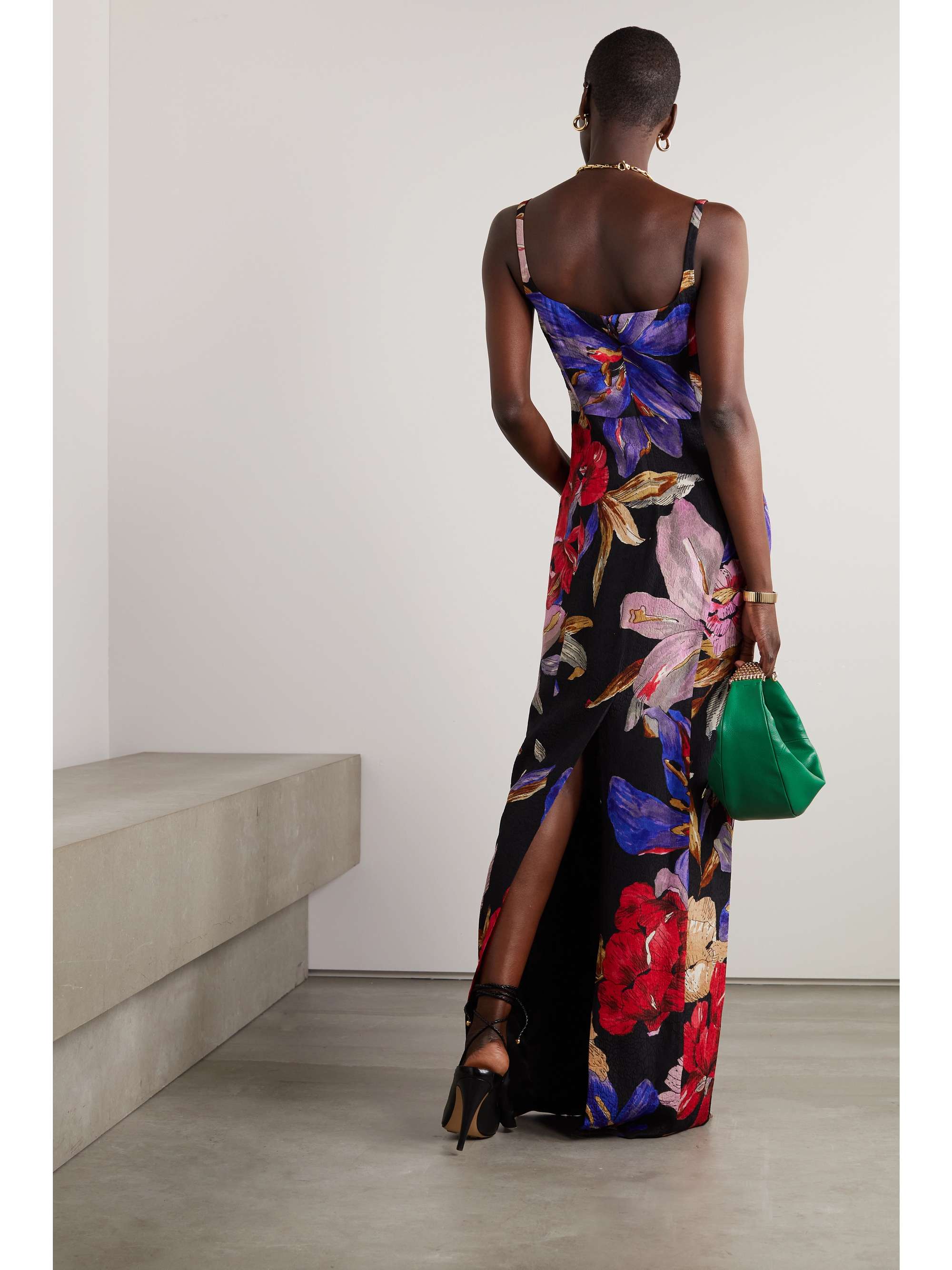 DRIES VAN NOTEN Floral-print crepe maxi dress