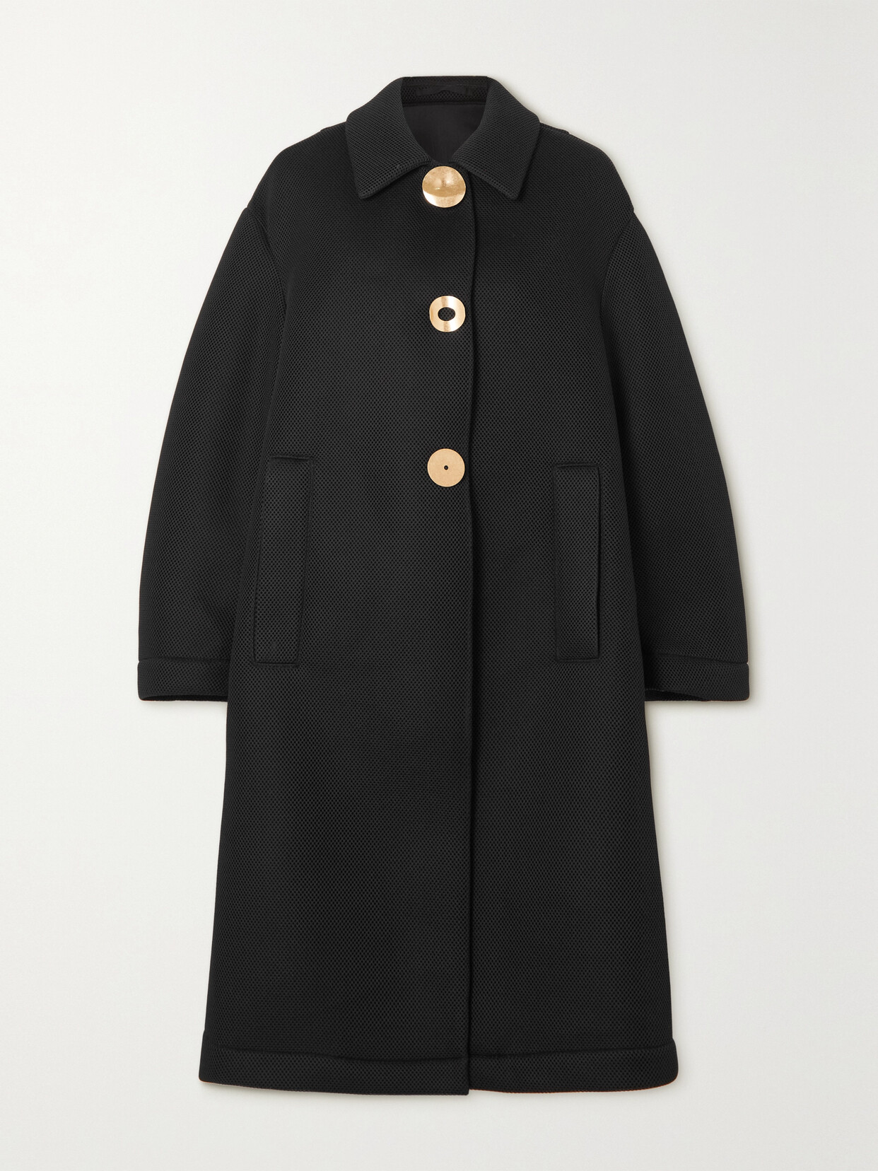 Dries Van Noten - Oversized Padded Mesh Coat - Black