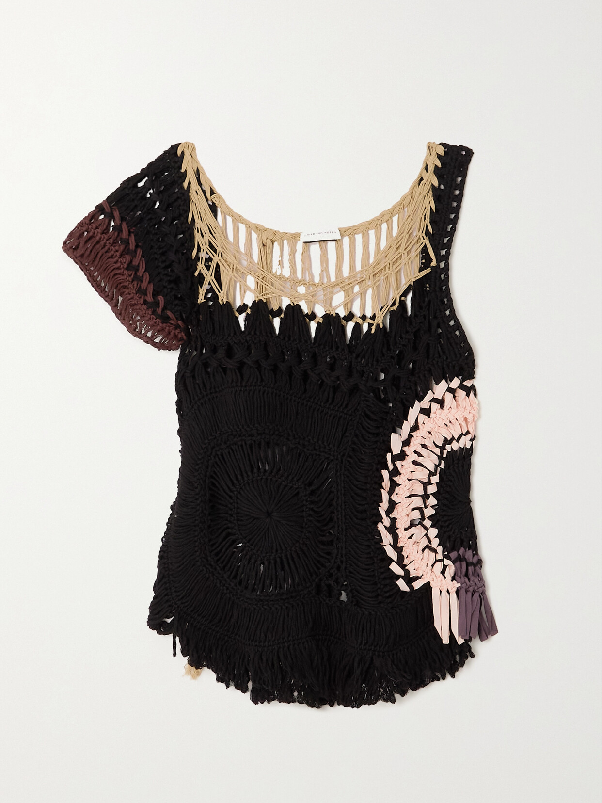 Dries Van Noten - Crocheted Cotton Top - Black