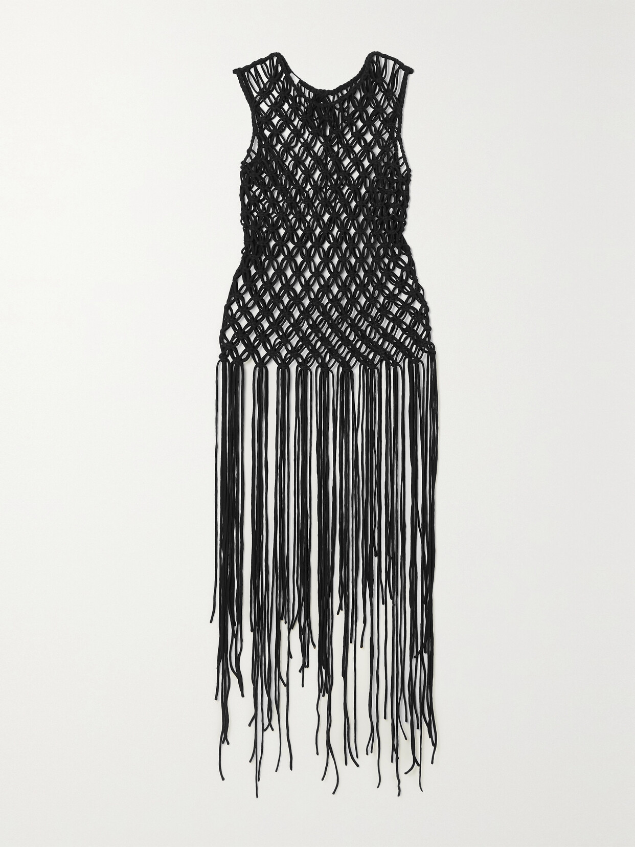 Dries Van Noten - Fringed Macramé Top - Black