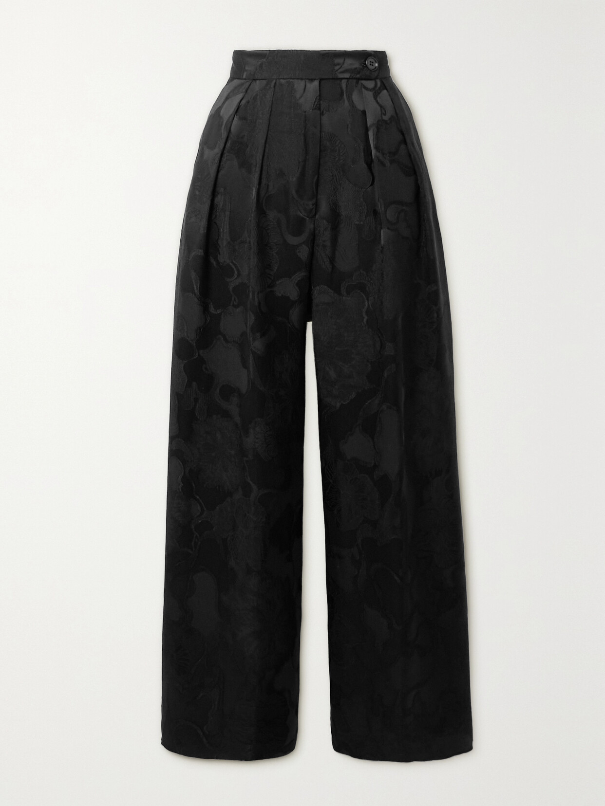 Dries Van Noten - Pleated Jacquard Wide-leg Pants - Black