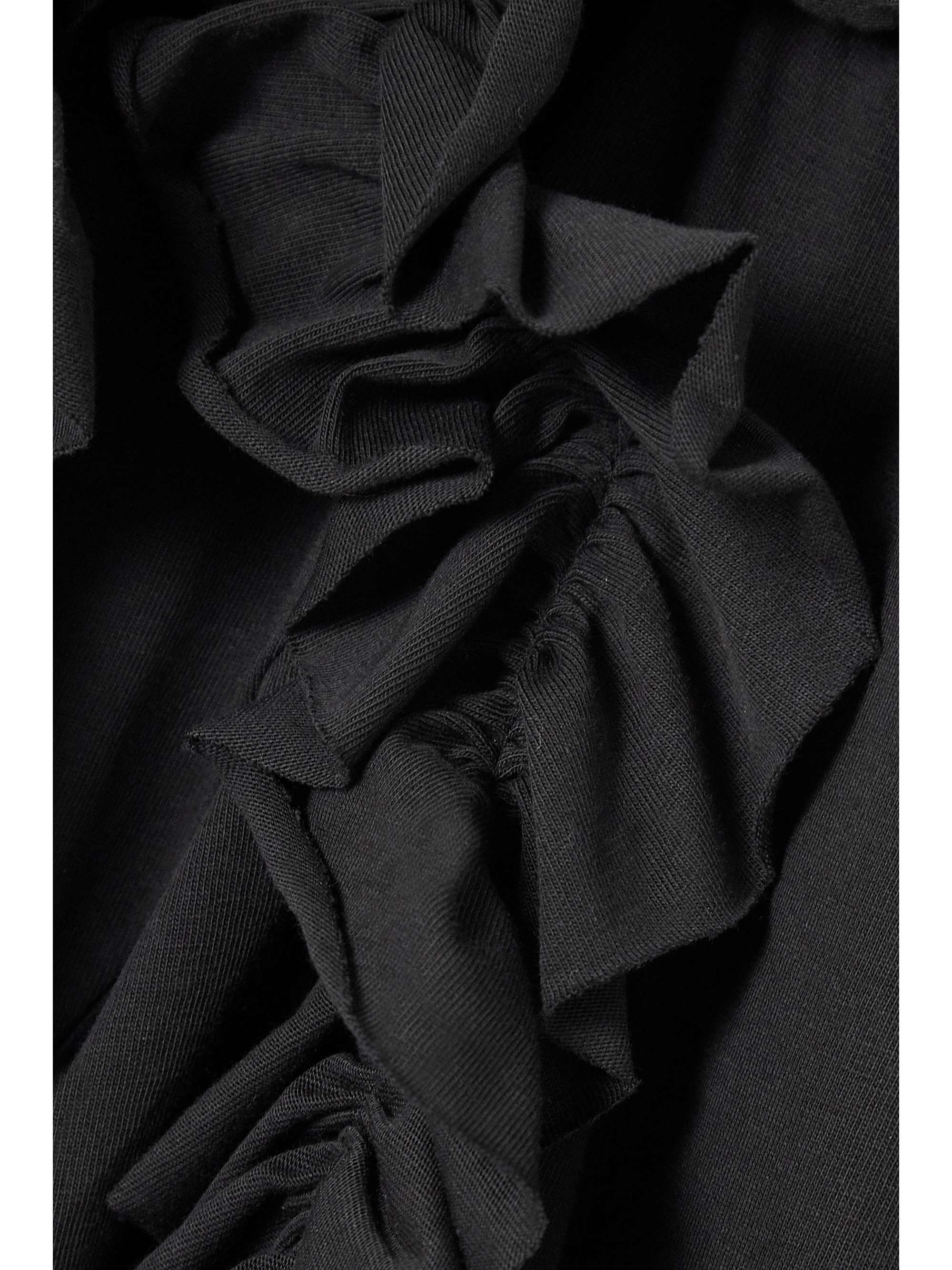 DRIES VAN NOTEN Asymmetric ruffled cotton-jersey T-shirt