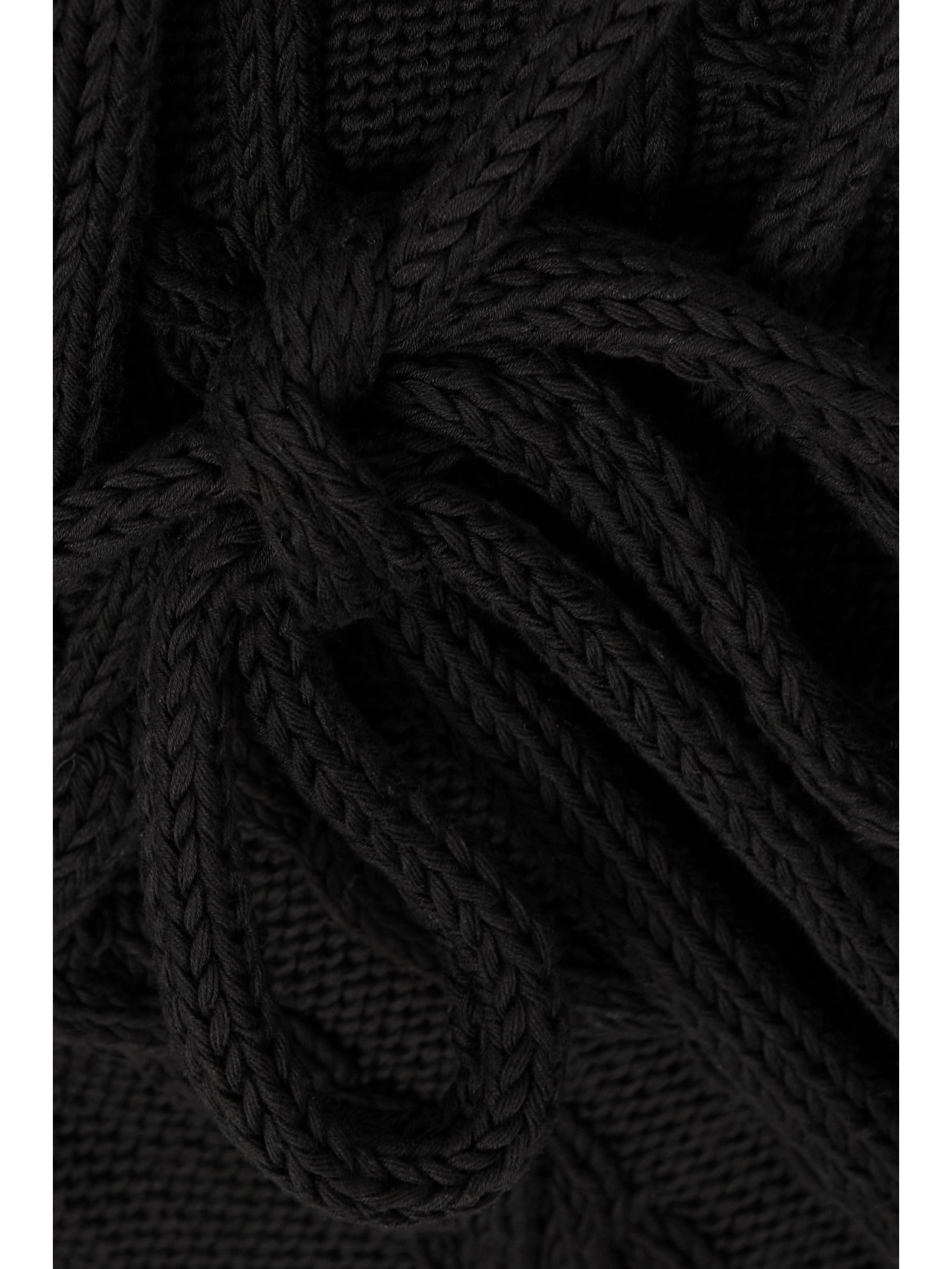 Distressed Cable-Knit Cotton Tank