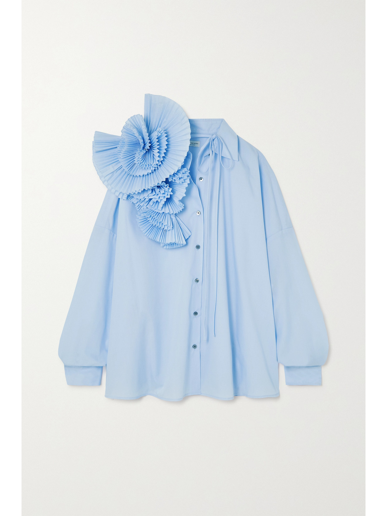 Dries Van Noten - Appliquéd Poplin Shirt - Blue