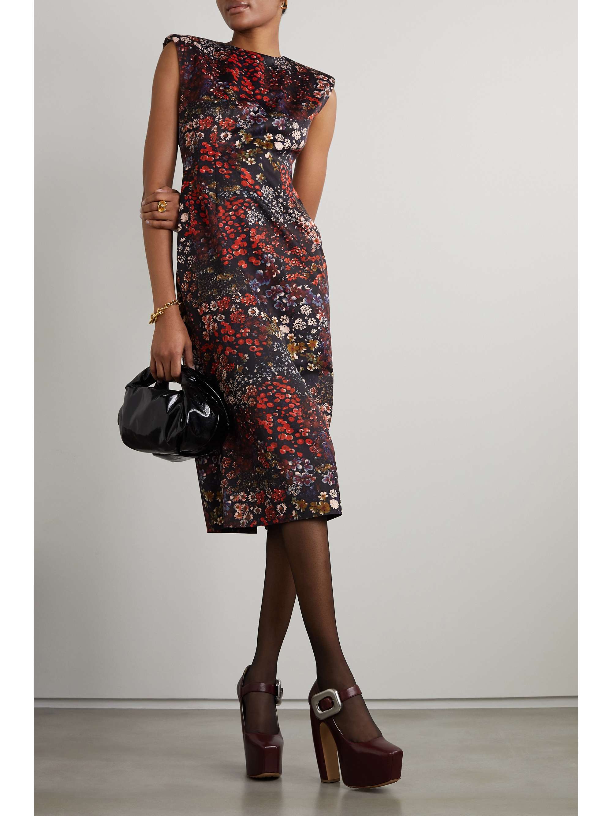 DRIES VAN NOTEN Floral-print woven dress