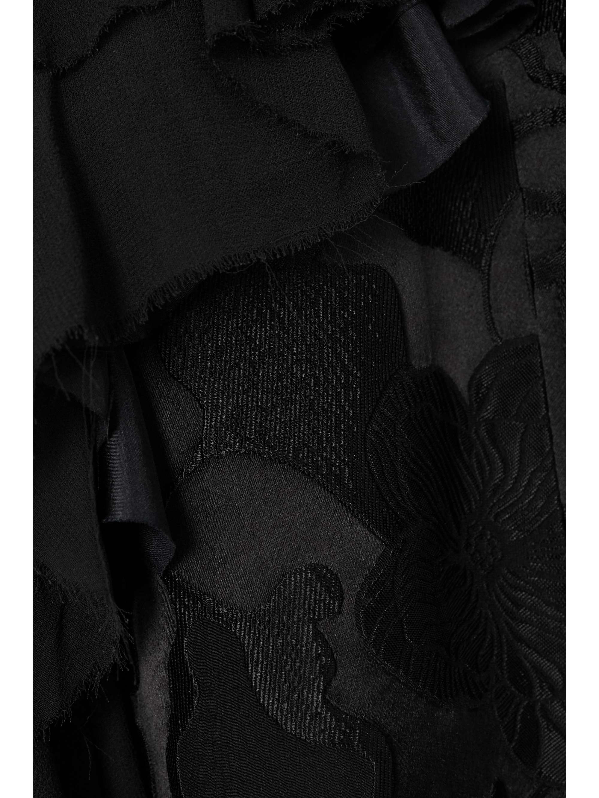 DRIES VAN NOTEN フローラルジャカード＆コットン ミニワンピース ラッフル付き